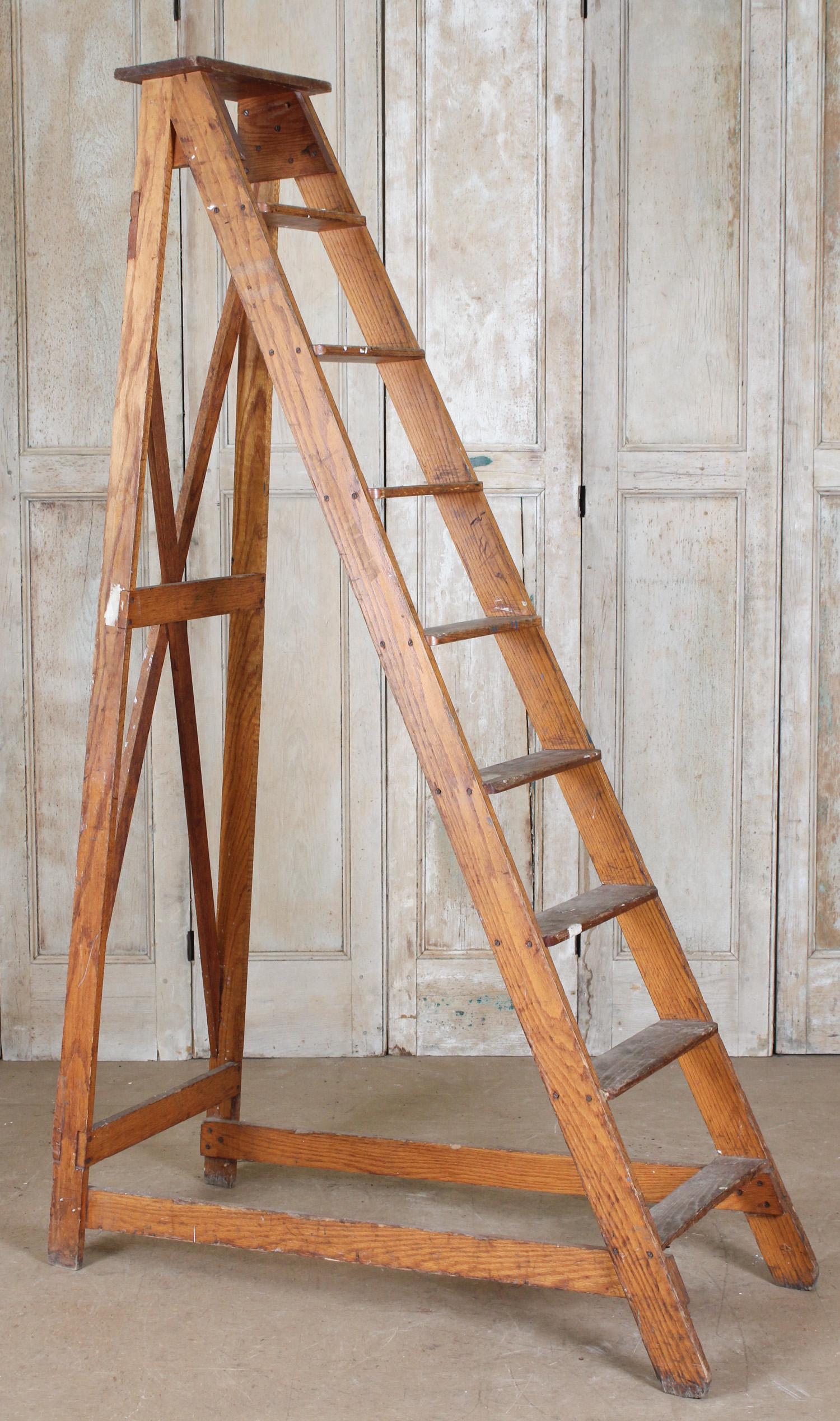Oak Library Bookcase Steps (1 of 4)
