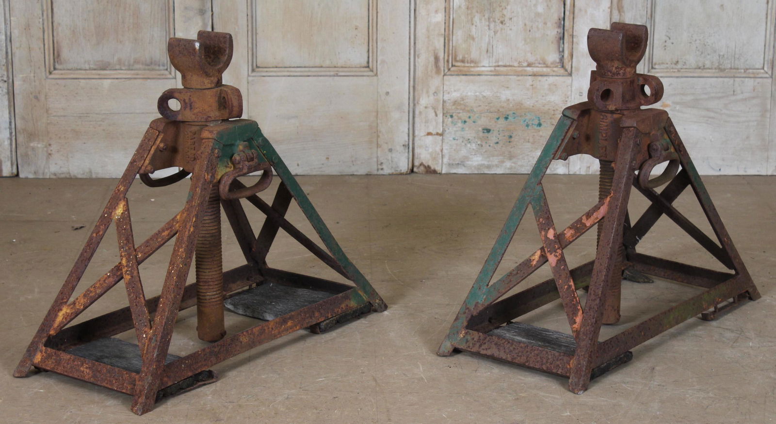 Salvaged Rail Car Jacks For Table Bases (1 of 4)