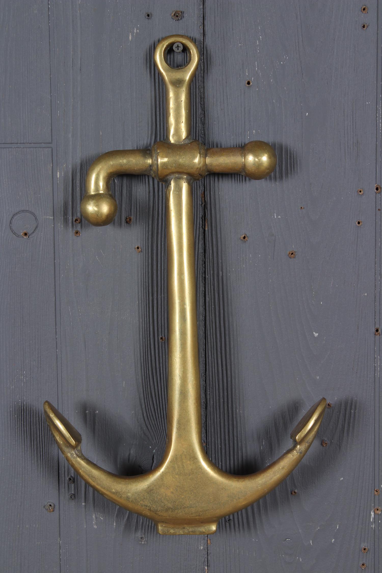 Solid Brass Anchor: Solid Brass Anchor. Size: 17" H x 10" W x 1.5" D