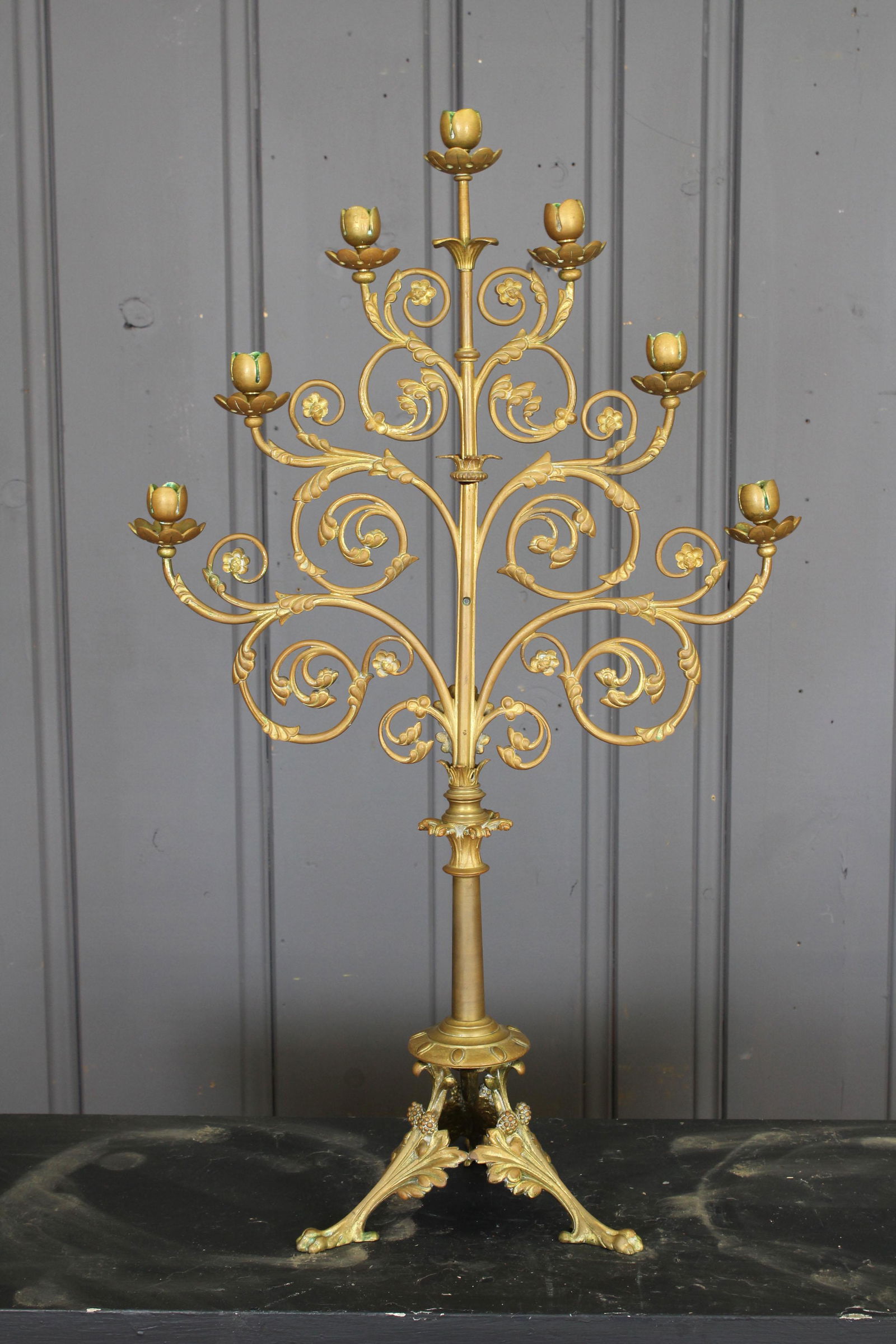 Continental Bronze 7 Cup Candelabra (1 of 8)