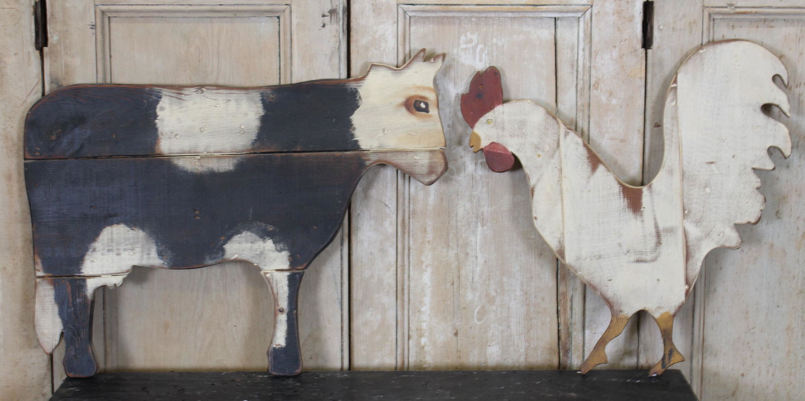 Group of 2 Folk Art Farm Animal Cutouts (1 of 6)