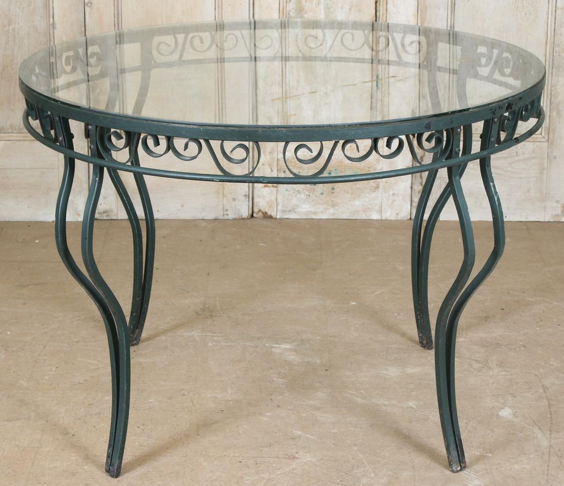 Wrought Iron Round Glass Top Table (1 of 4)