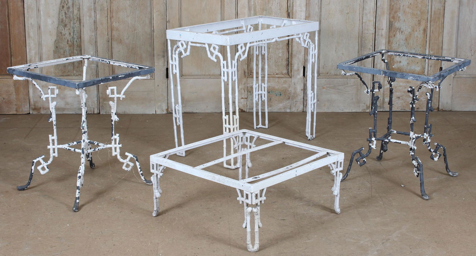 Suite of 4 Faux Bamboo Table Bases (1 of 4)