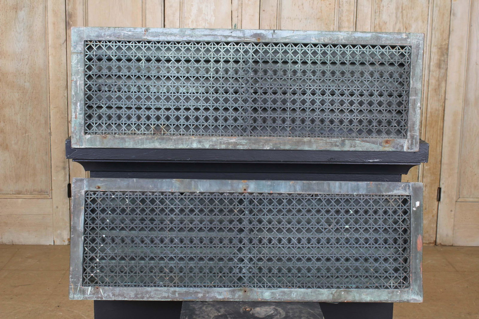 Pair Architectural Verdigris Copper Vents (1 of 4)