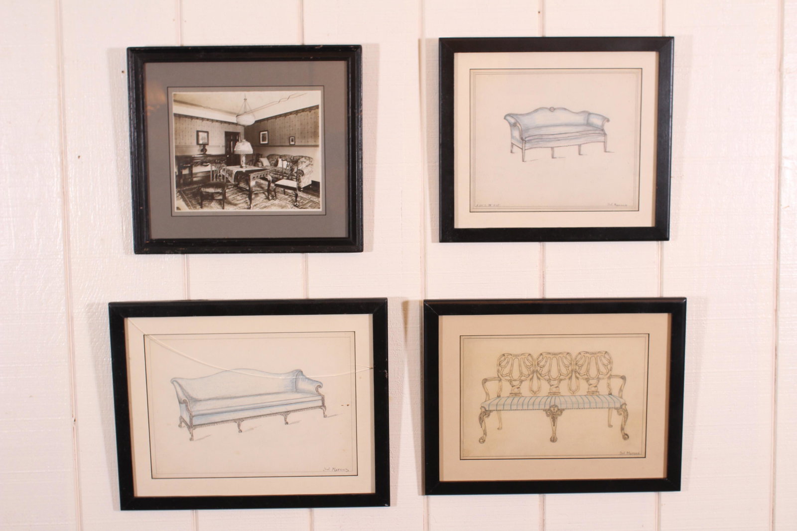 3 Sol Marcus Furniture Drawings and Interior Photo: 3 Sol Marcus Furniture Drawings and Interior Photo. Philadephia related. Size: largest 14.5" x 18.5" ***Please Note: This is an on-site online auction with specific Pick up terms and conditions. Pick 