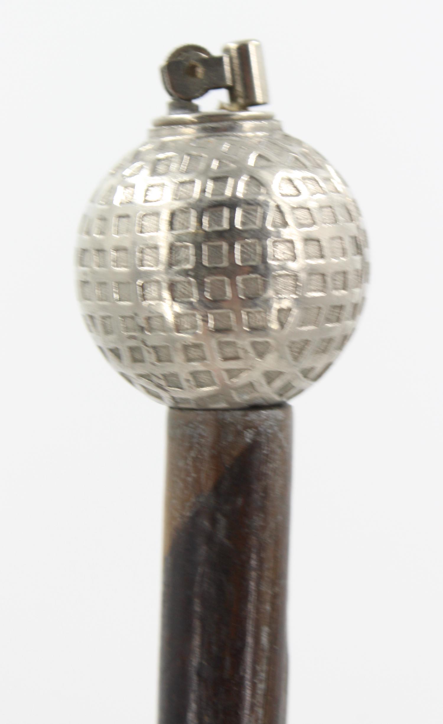 Golf Lighter Walking Stick: Golf Lighter Walking Stick, Top Handle Of A Golf Ball Form Lighter, Bottom Tip Of A Golf Tee. Size: 40" H X 1.5" W X 1.5" D