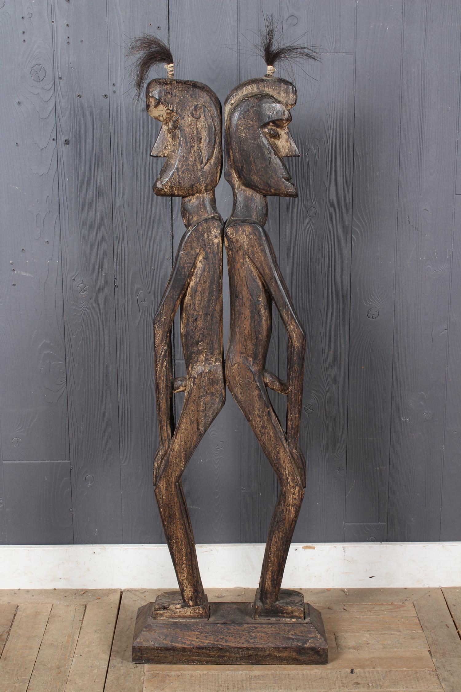 Vintage East Timor Ancestry Figure: Vintage East Timor Ancestry Figure. Size: 51" H x 16" W x 6" D