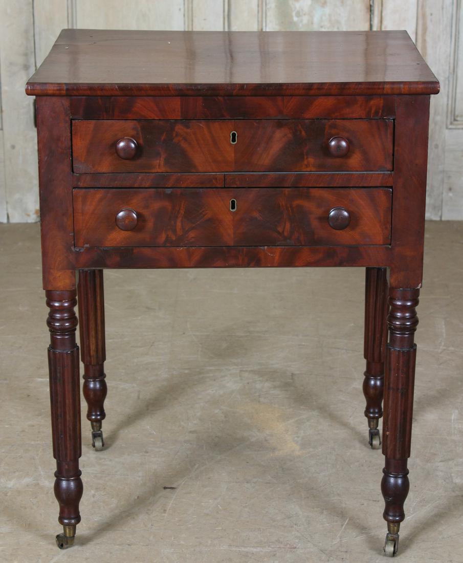 Figural Veneer 2 Drawer Stand (1 of 7)