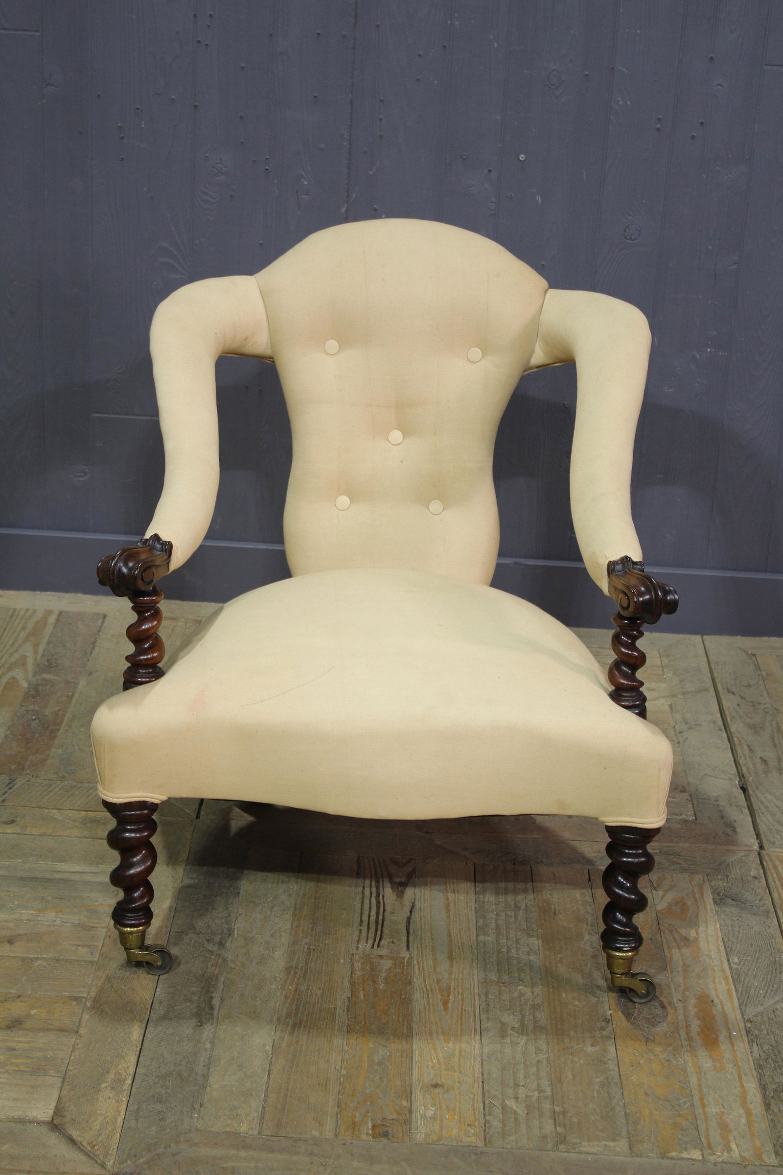 19th C English Open Arm Chair (1 of 6)