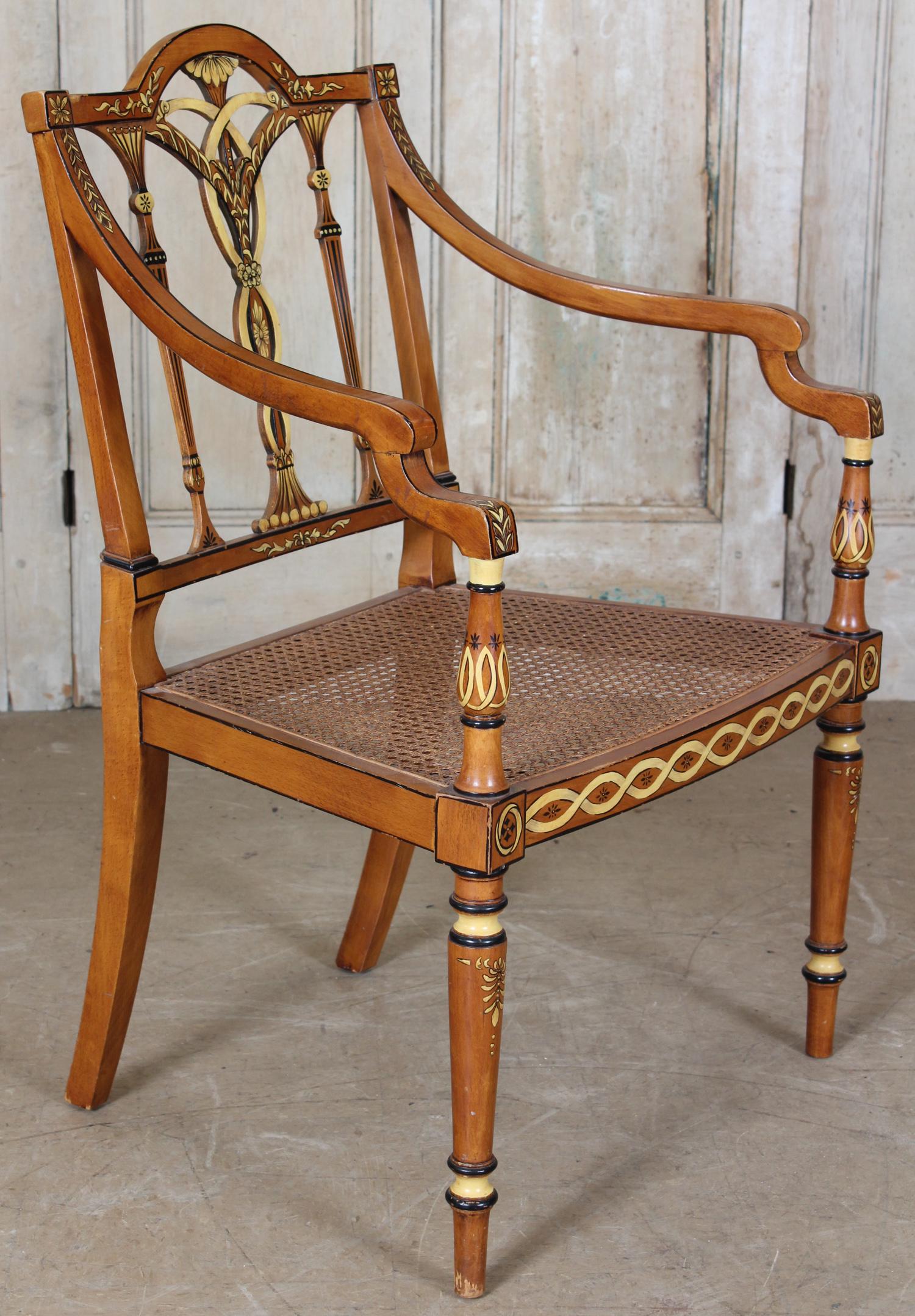 Adam Style Painted Armchair (1 of 6)