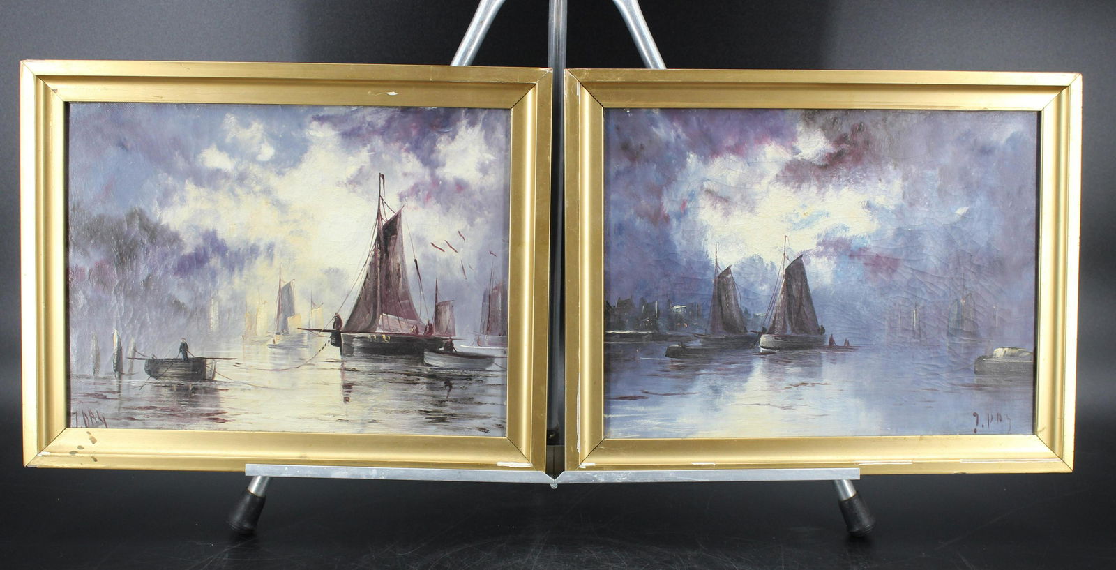 Pair of Ship Paintings by Day (1 of 9)