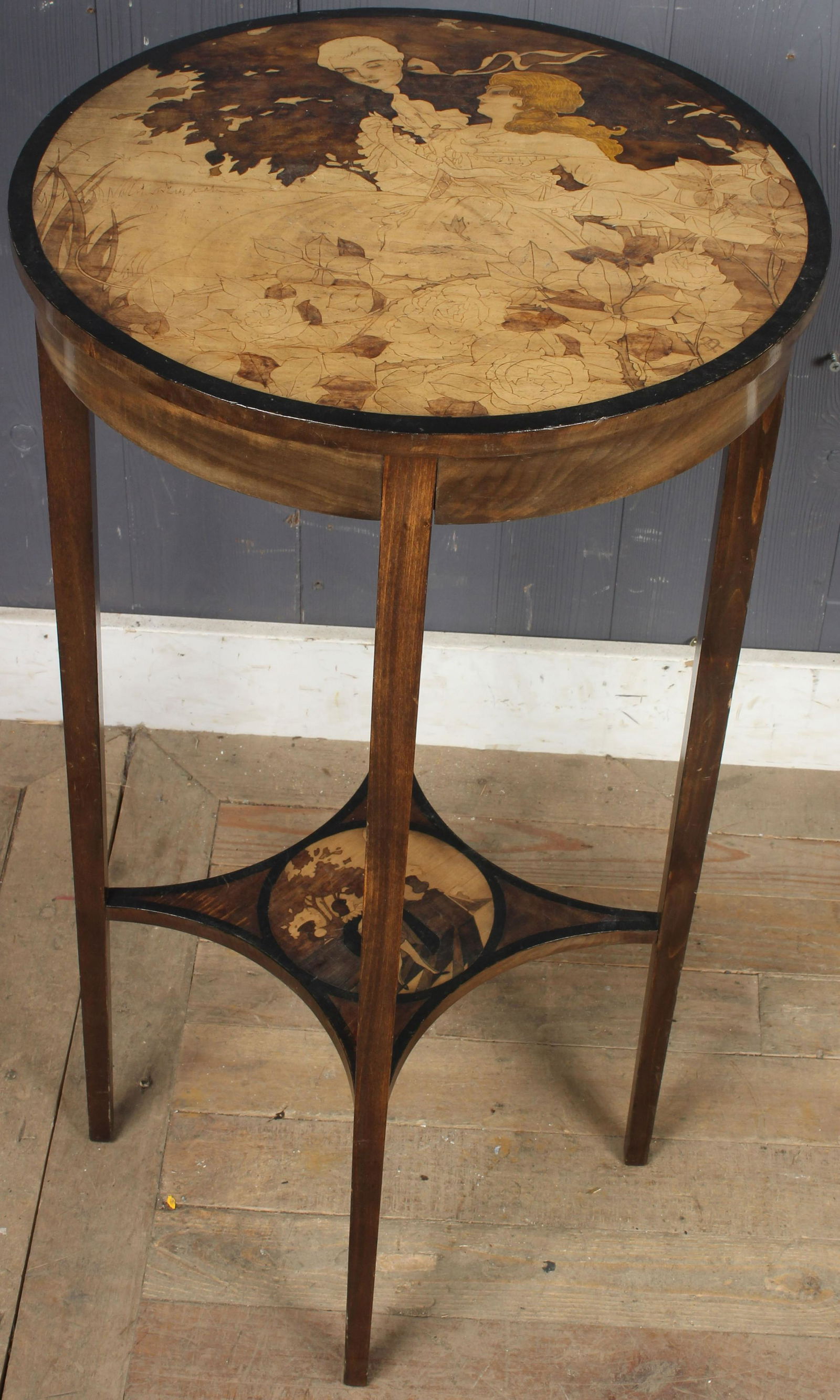 Continental Signed Marquetry Drinks Table (1 of 8)