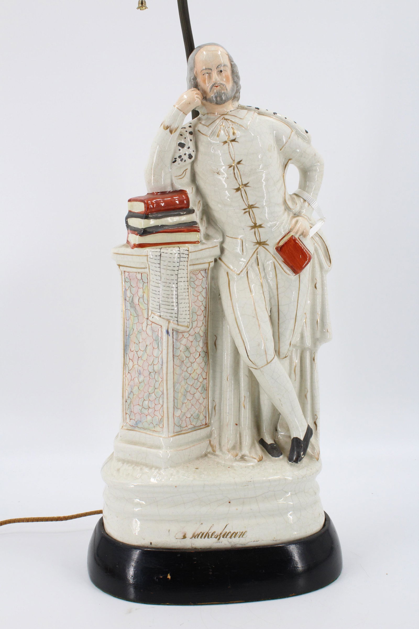 Staffordshire Shakespeare Figural Lamp (1 of 10)