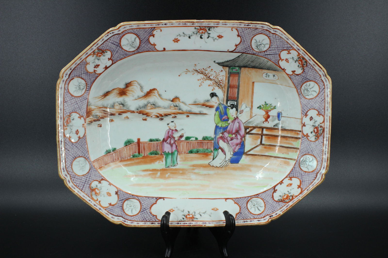 Chinese Export Enamel Porcelain Charger (1 of 6)
