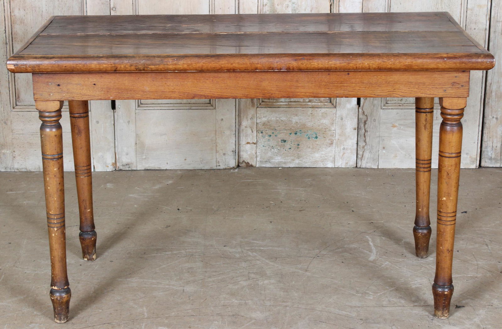 Turned Leg Farmhouse Work Table (1 of 6)