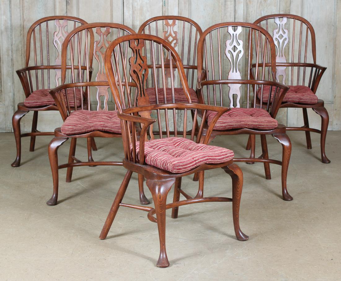 6 English Windsor Style Chairs (1 of 6)