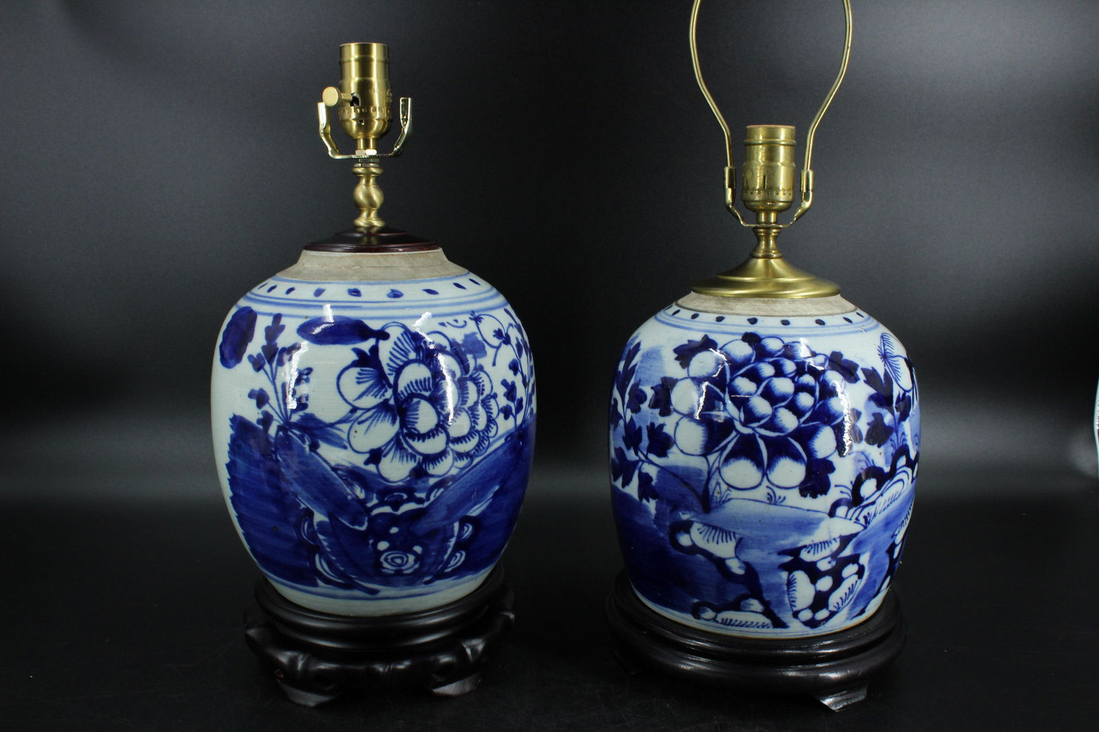 2 Chinese Porcelain Ginger Jar Table Lamps (1 of 16)