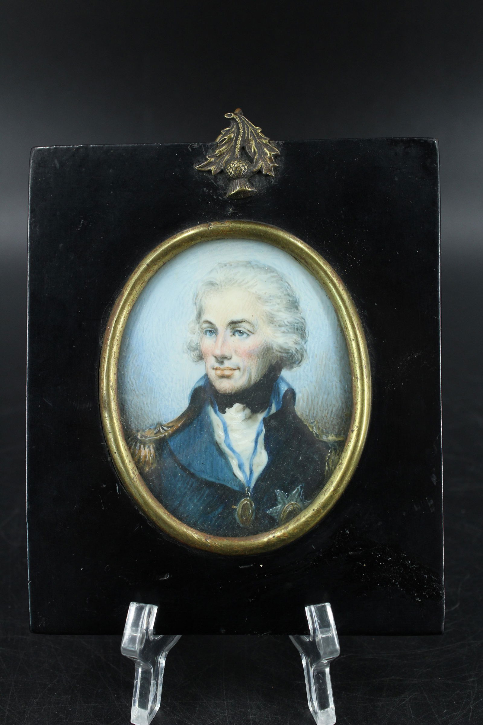 Hand Painted Miniature Portrait of a Soldier (1 of 2)
