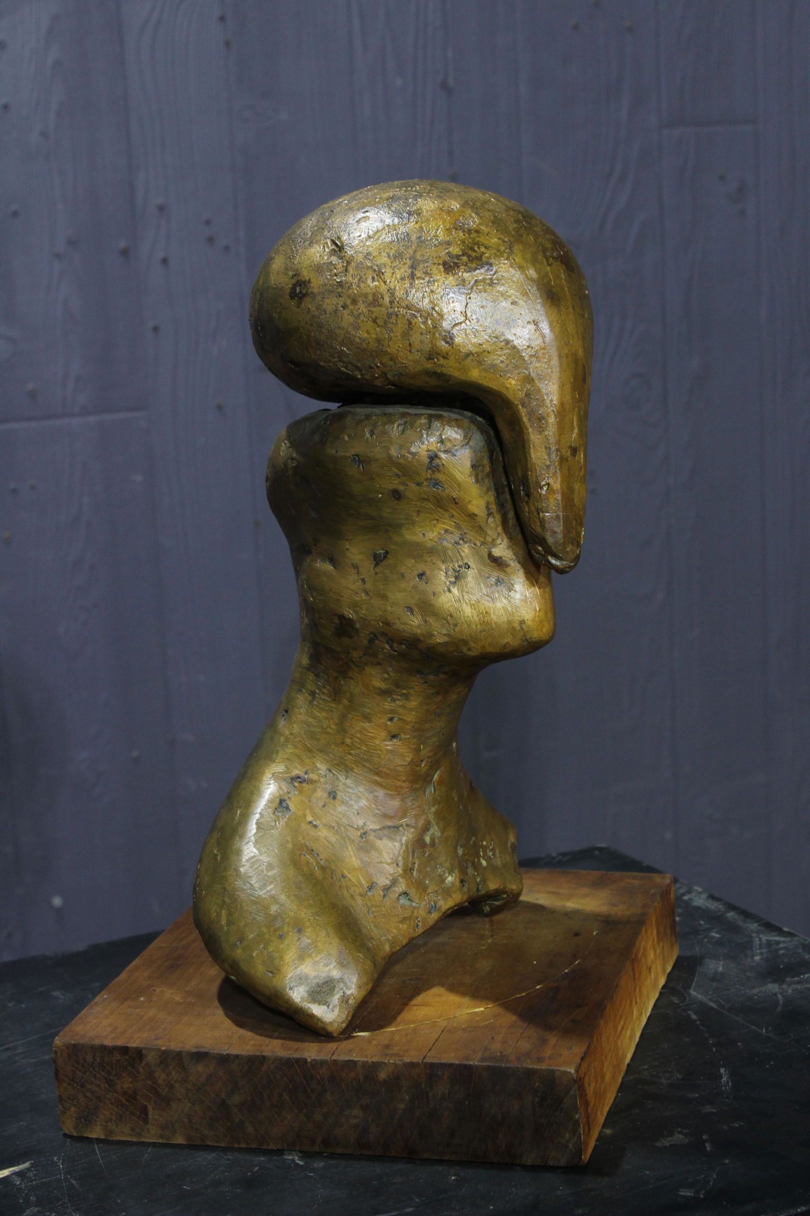 Modernist Abstract Bronze Sculpture Signed Kray 77 (1 of 4)