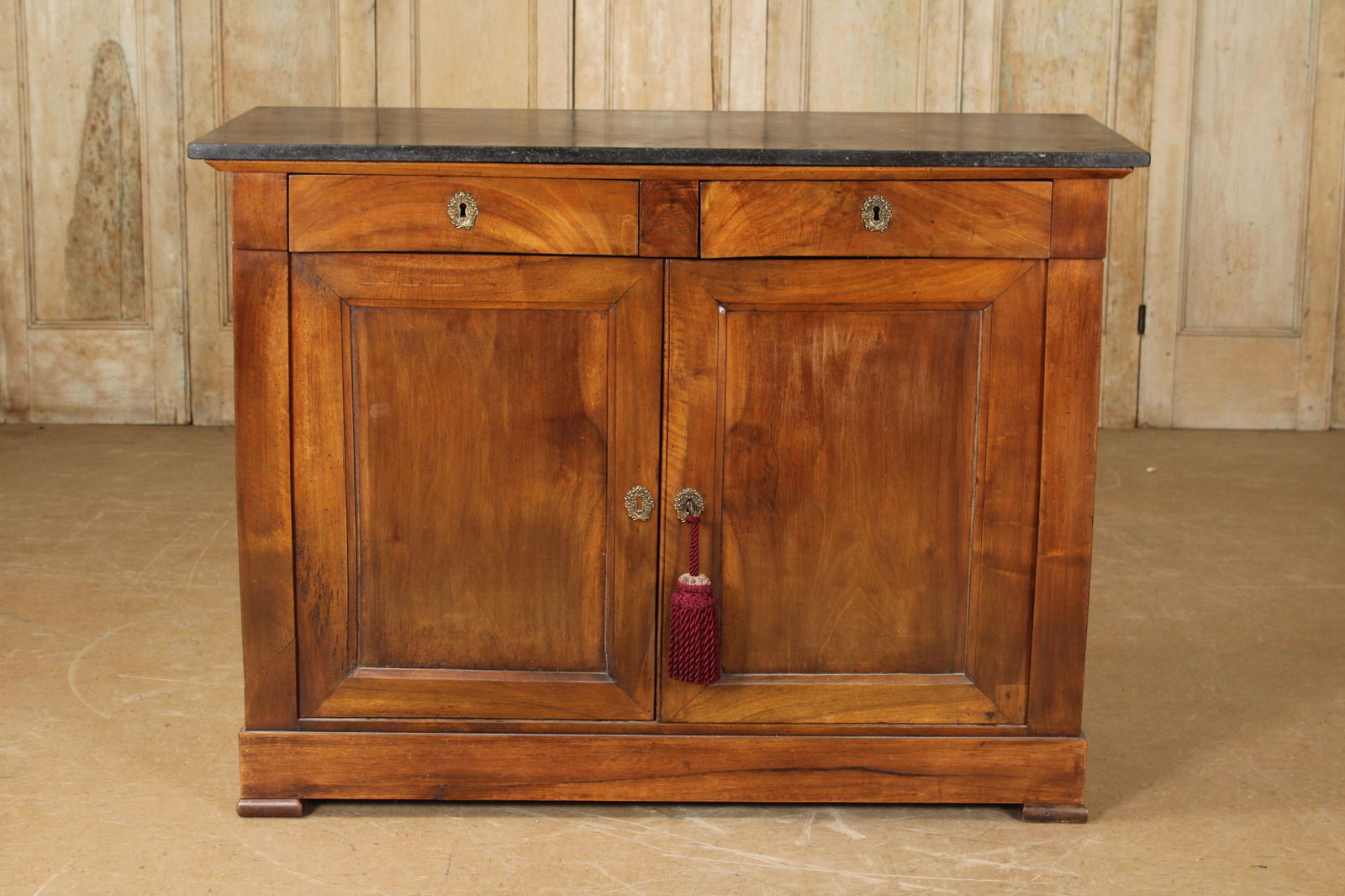 Antique French Marble Top Mahogany Sideboard (1 of 10)