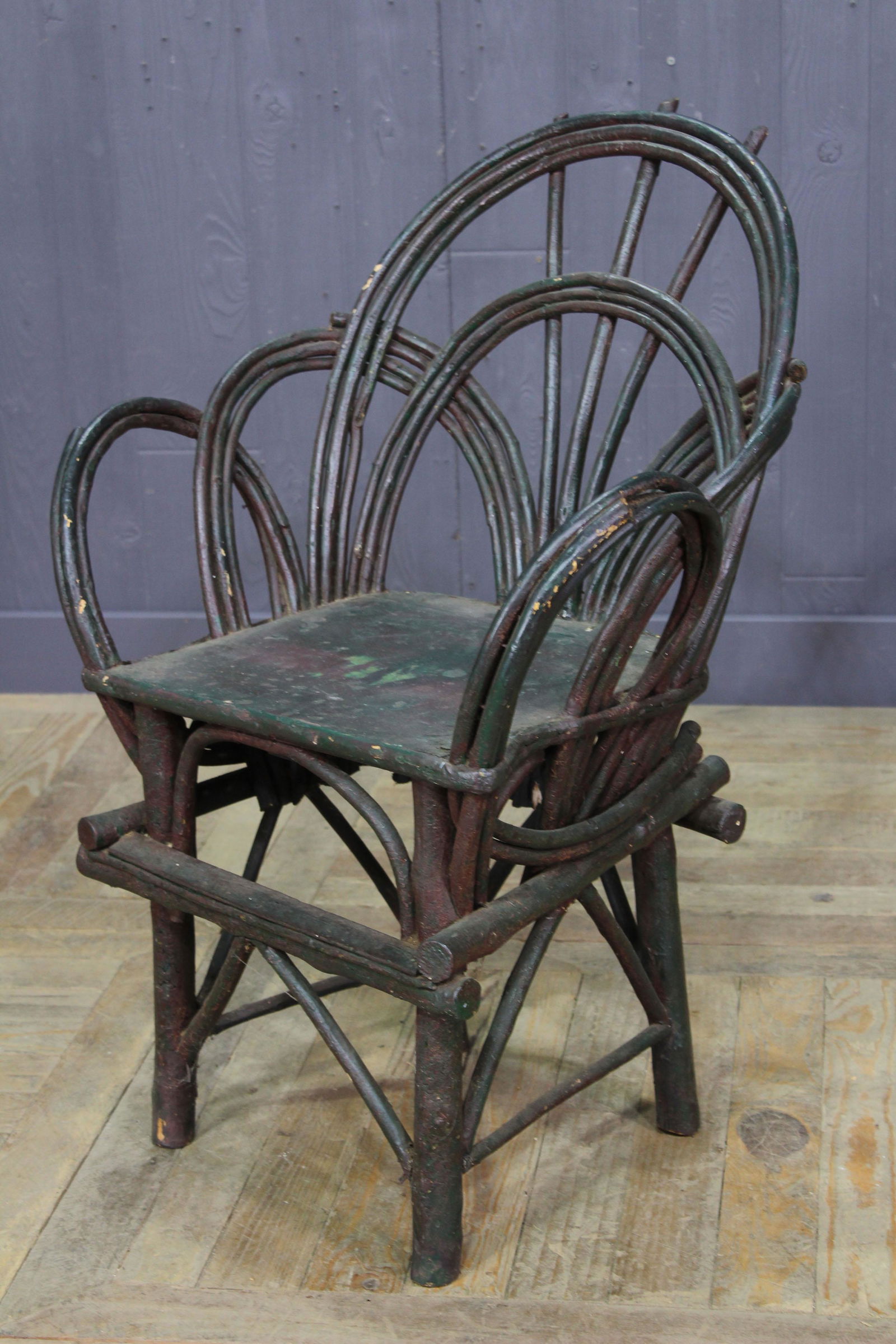 Early 20th C Rustic Twig Back Child's Chair (1 of 9)