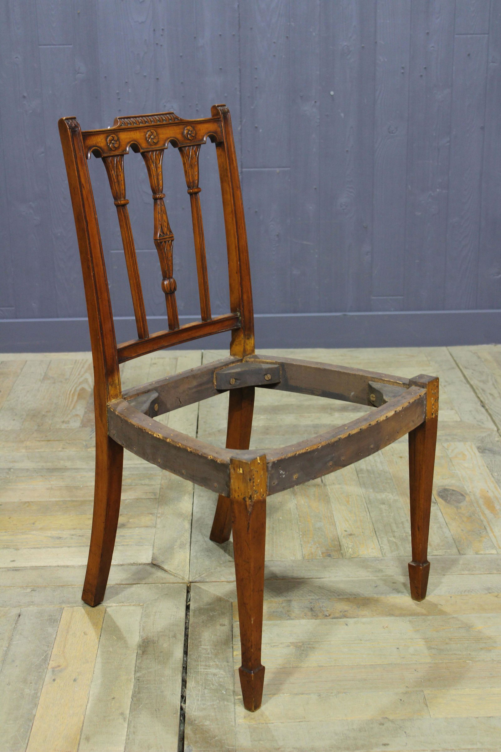 Interesting Antique Adam Style Irish Side Chair (1 of 7)