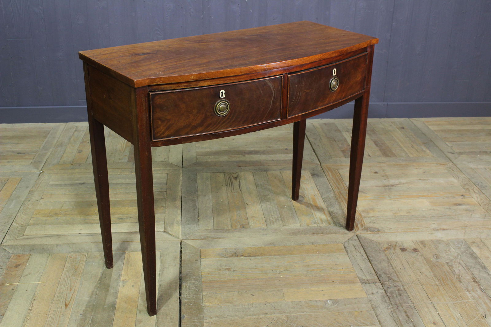A Good 19th C Bow Front Server/Brandy Board (1 of 5)