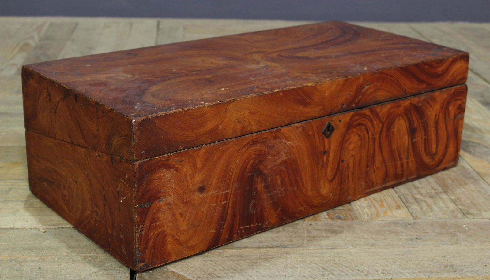 A 19th C Paint Decorated Document Box (1 of 7)