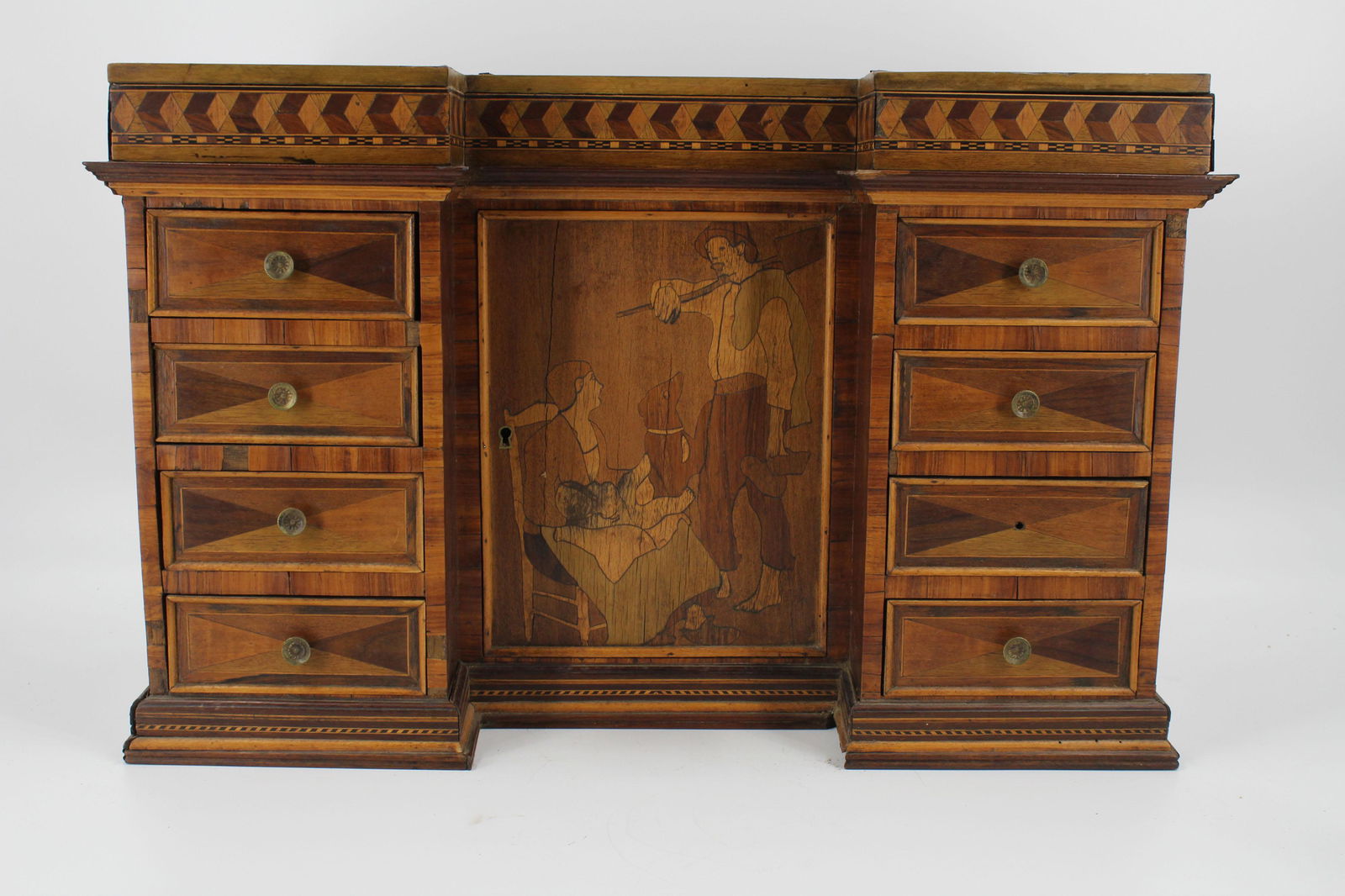 Inlaid Marquetry & Parquetry Vargueno Cabinet (1 of 15)