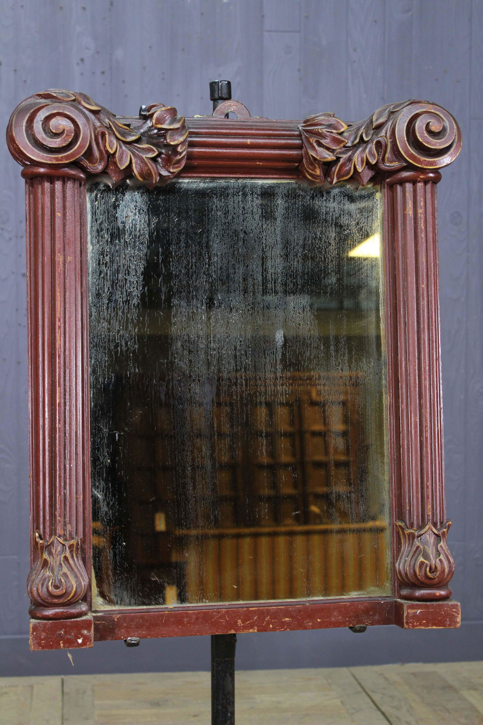 19th C Continental Mirror Carved & Painted Mirror (1 of 4)