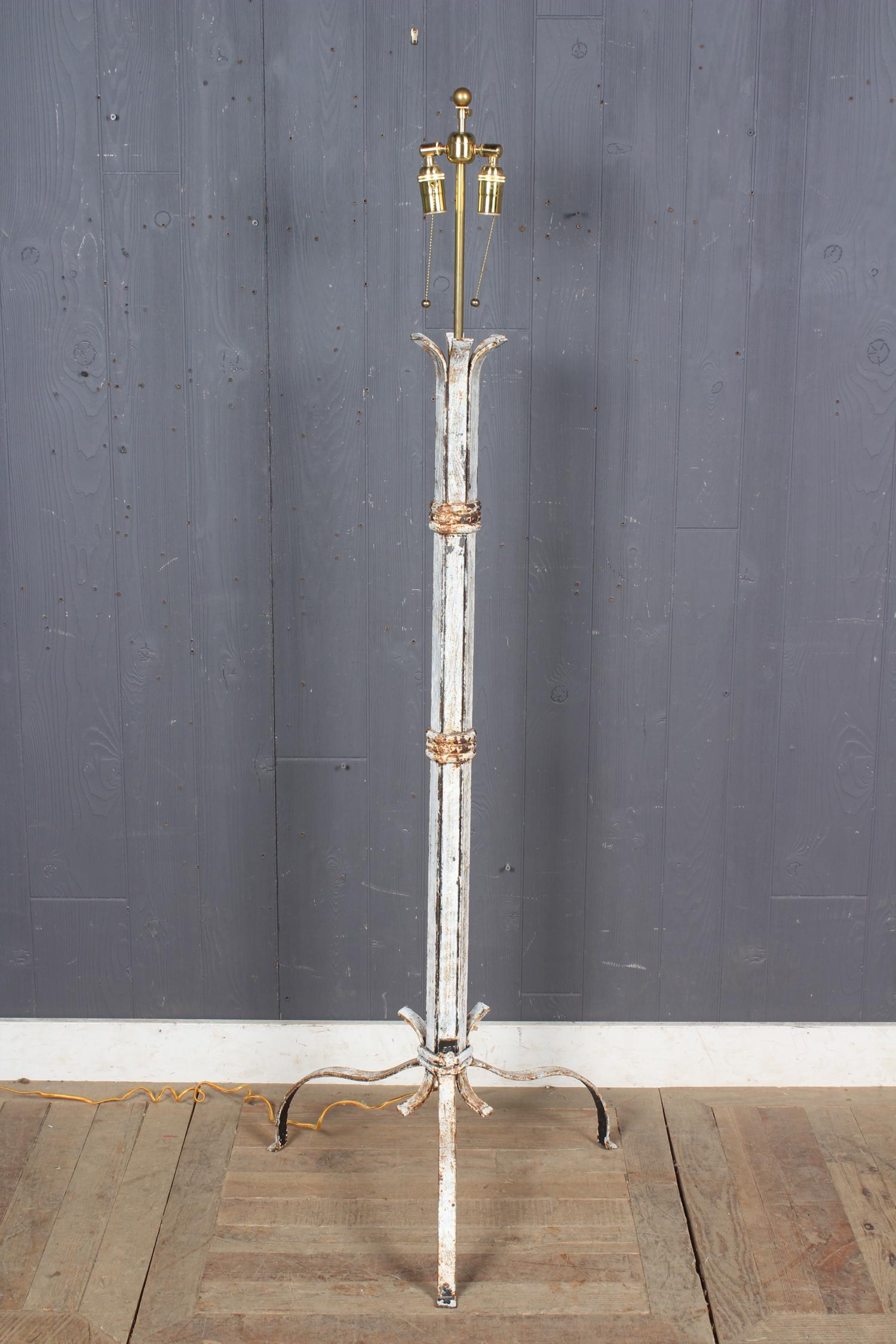 Wrought Iron Floor Lamp: Wrought Iron Floor Lamp Size: 63" H x 22.5" W x 19" D
