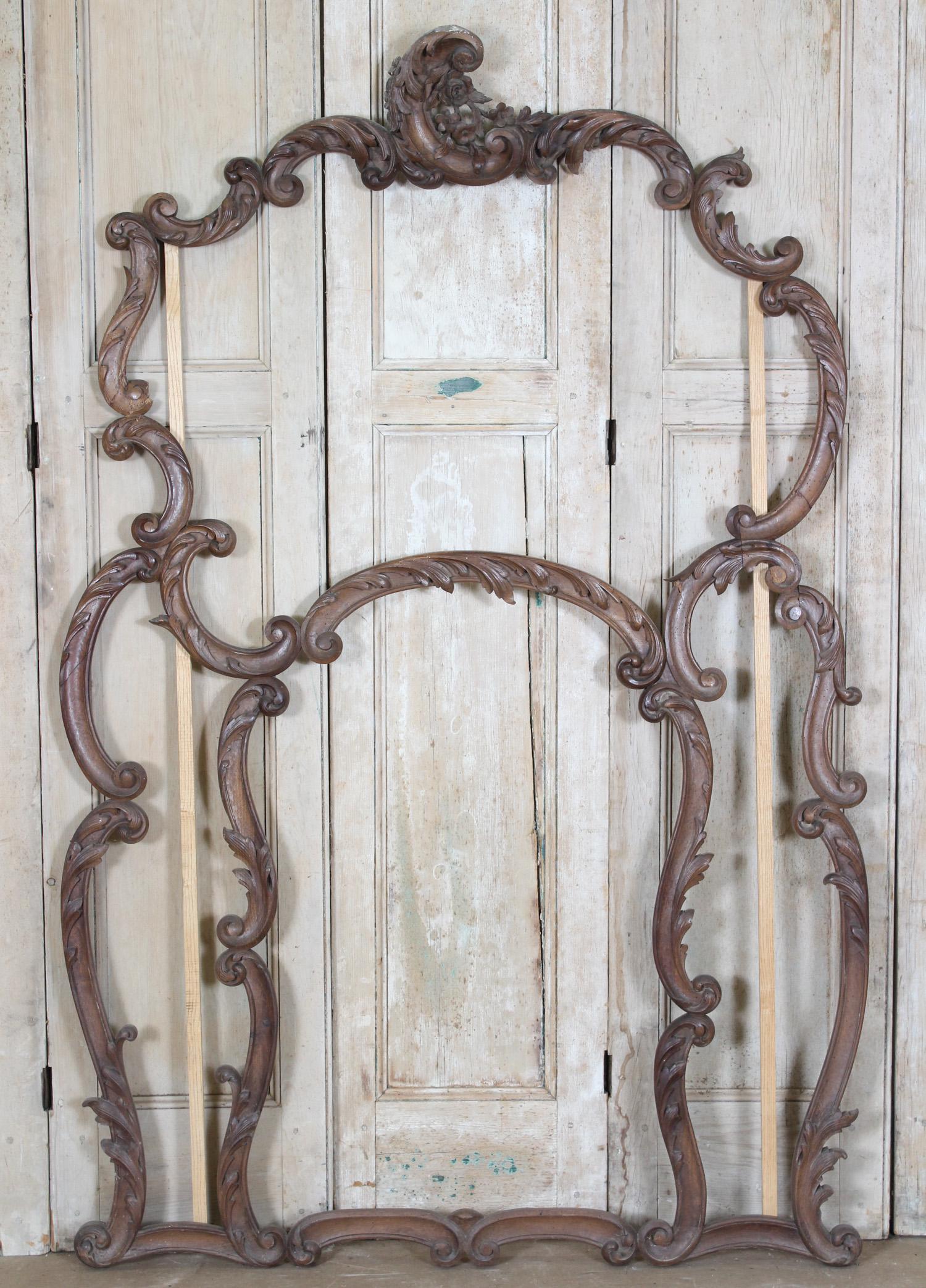 Rococo Carved Wood Mirror Frame (1 of 9)