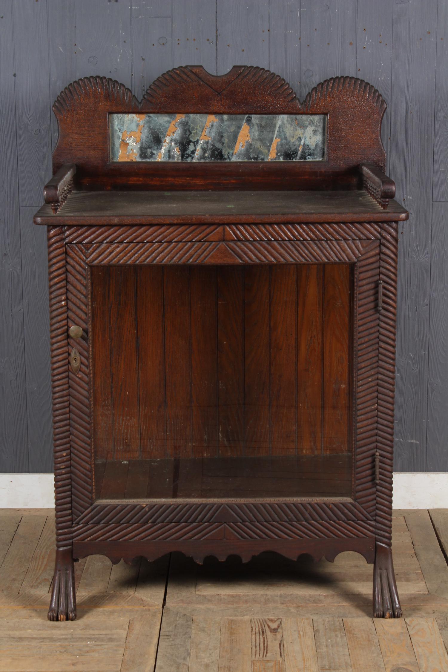 Adirondack Style Single Door Glass Cabinet Stand (1 of 5)