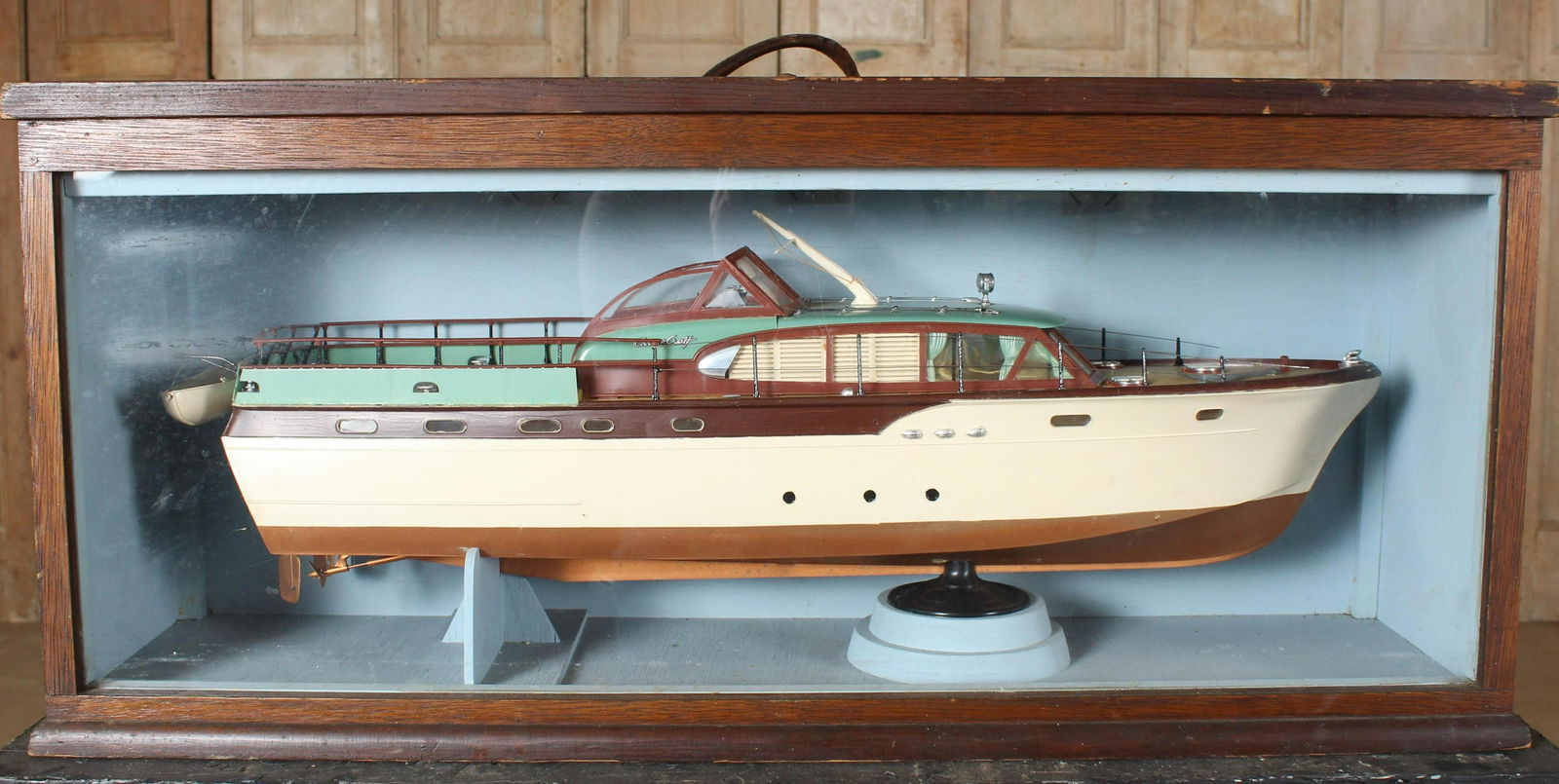 Chris Craft Boat Model in Display Case (1 of 7)