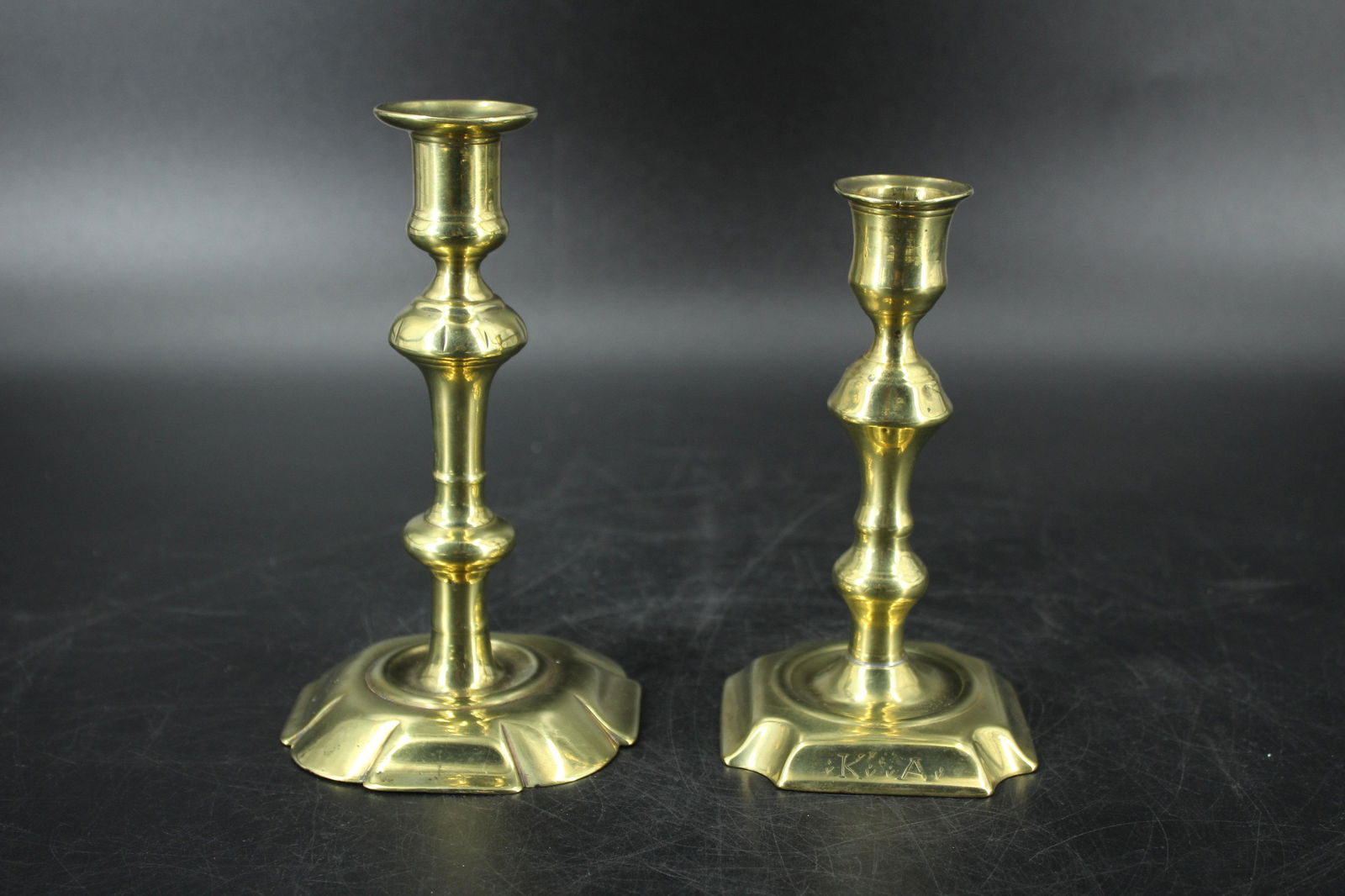 Early English Brass Candlesticks (1 of 7)