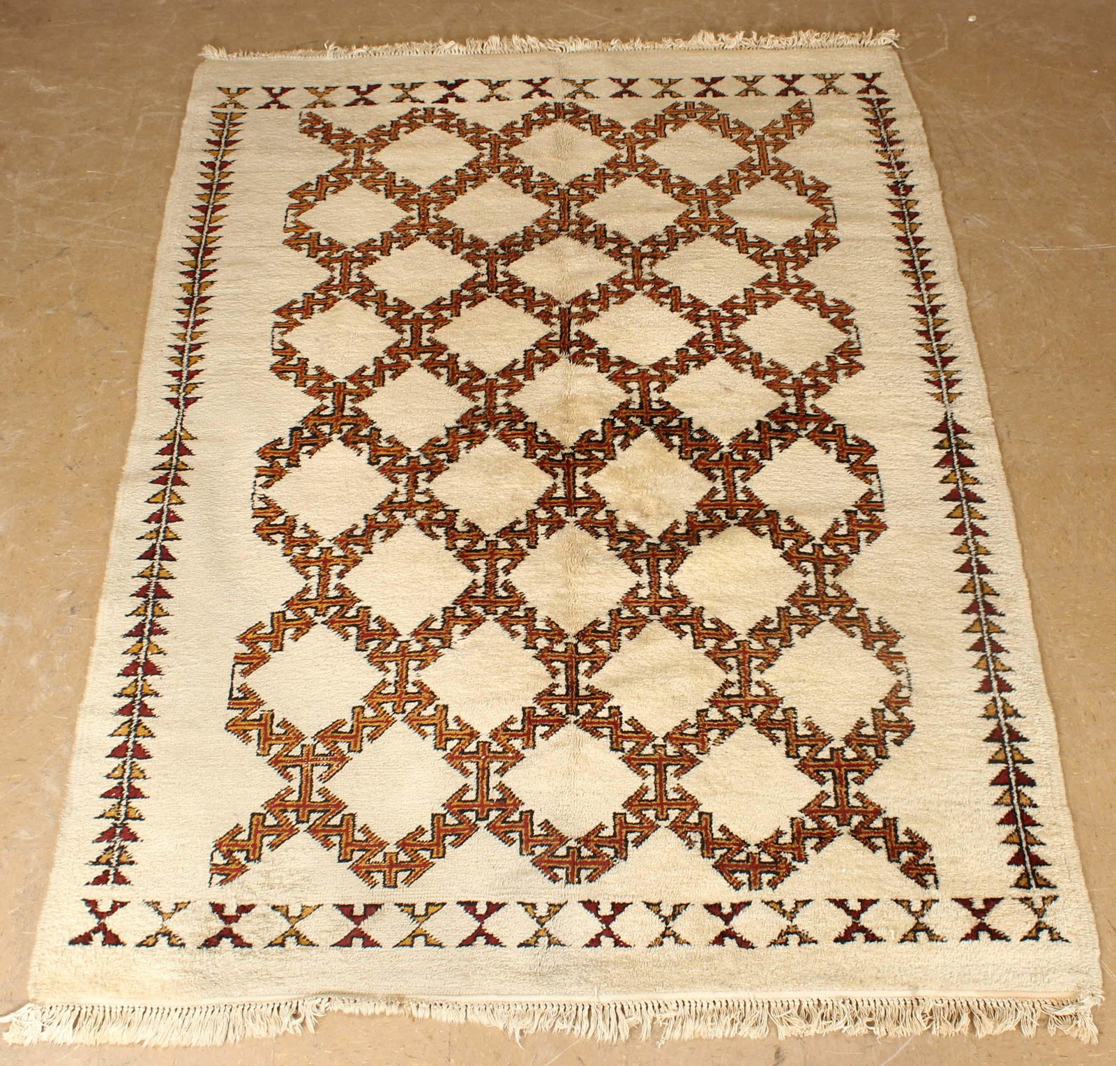 Vintage Moroccan Rug 6'4" x 9'1": Vintage Moroccan Rug 6'4" x 9'1", 37 lbs