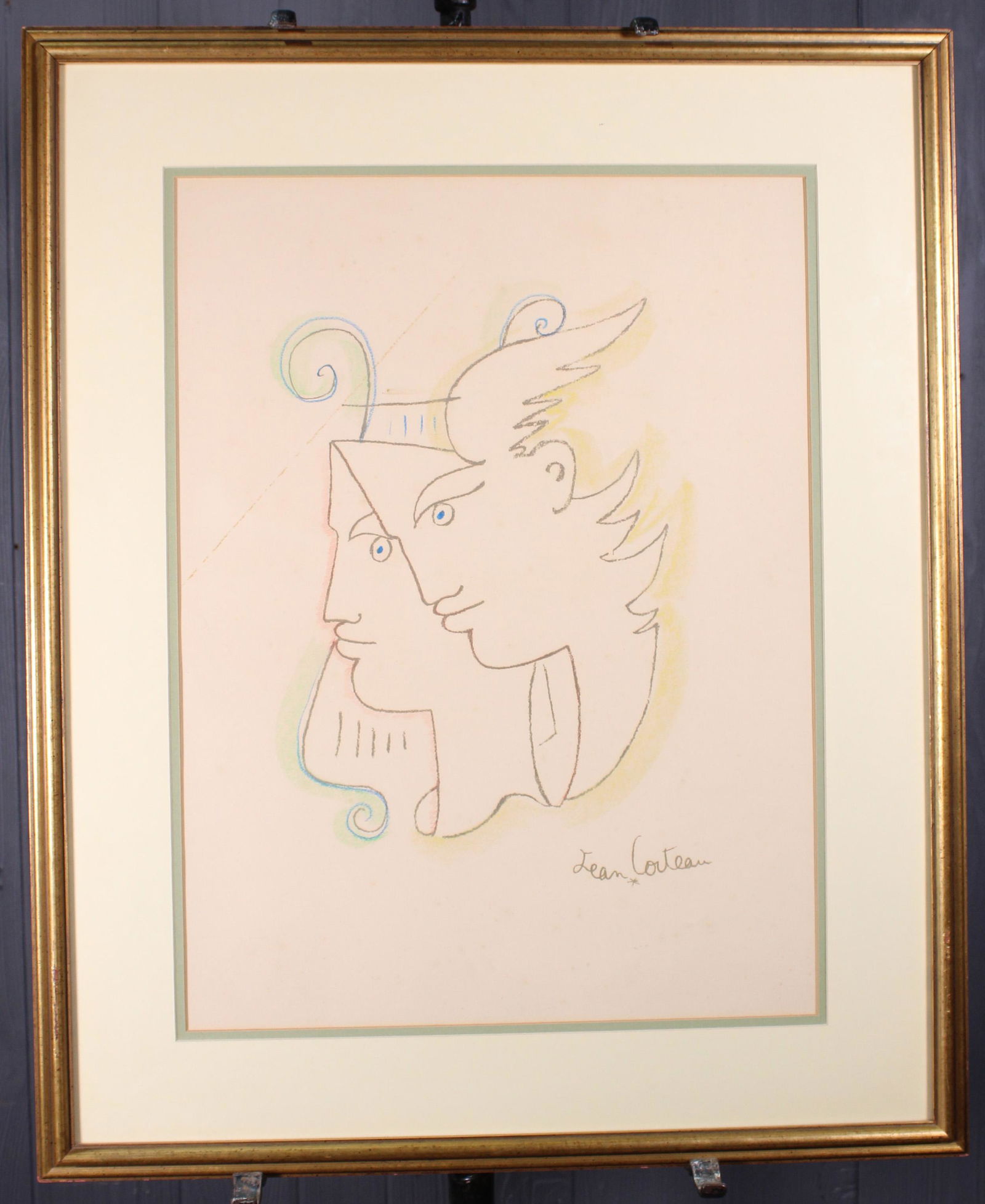 Jean Cocteau Pastel on Paper (1 of 7)