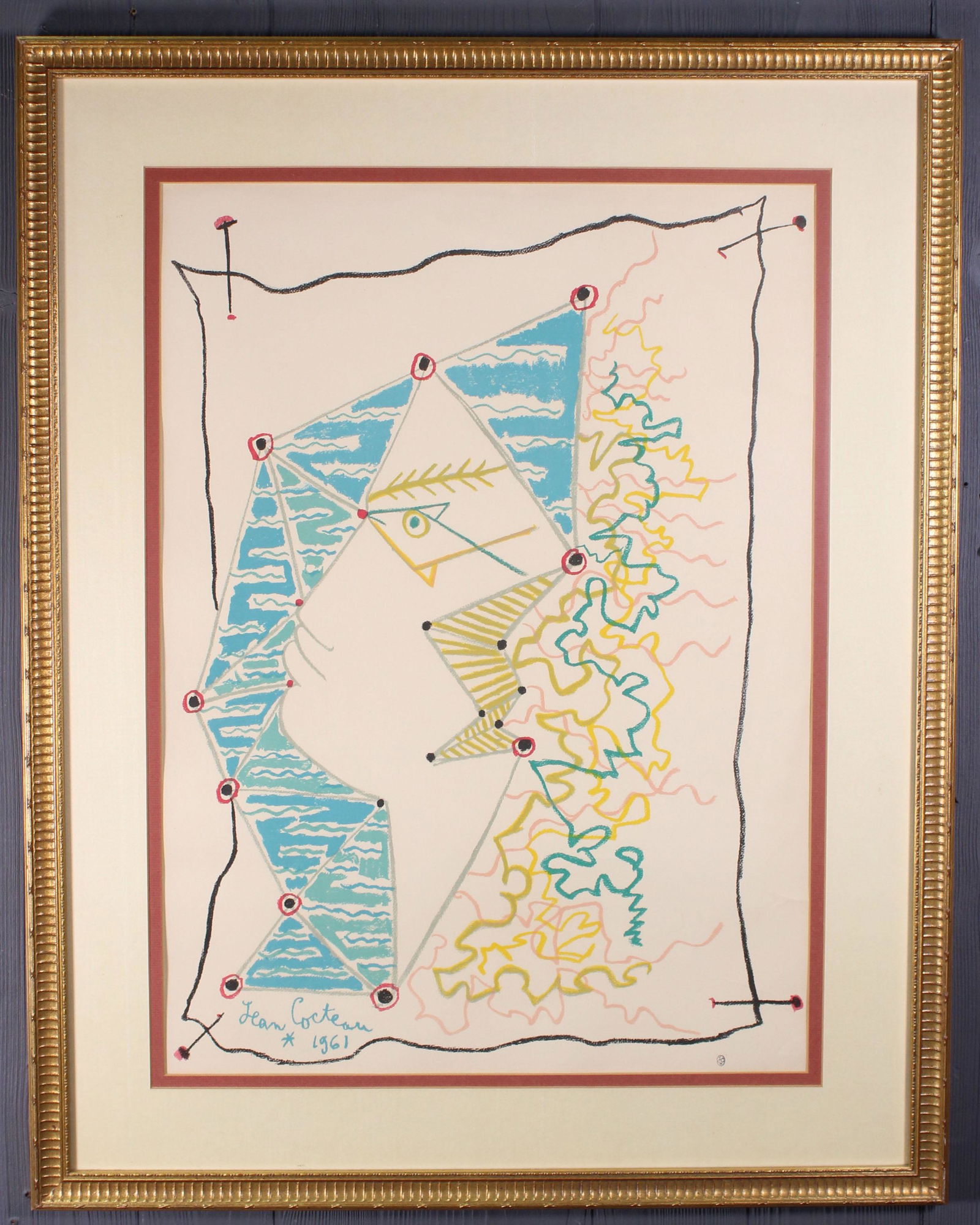 Jean Cocteau Color Lithograph (1 of 8)