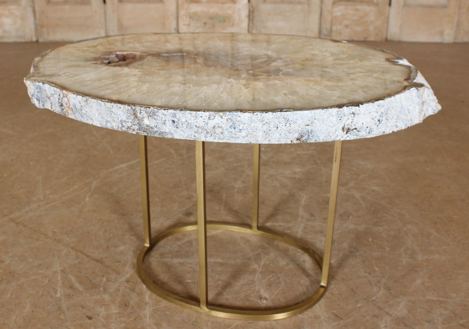 Very Interesting Natural Agate Side Table (1 of 3)