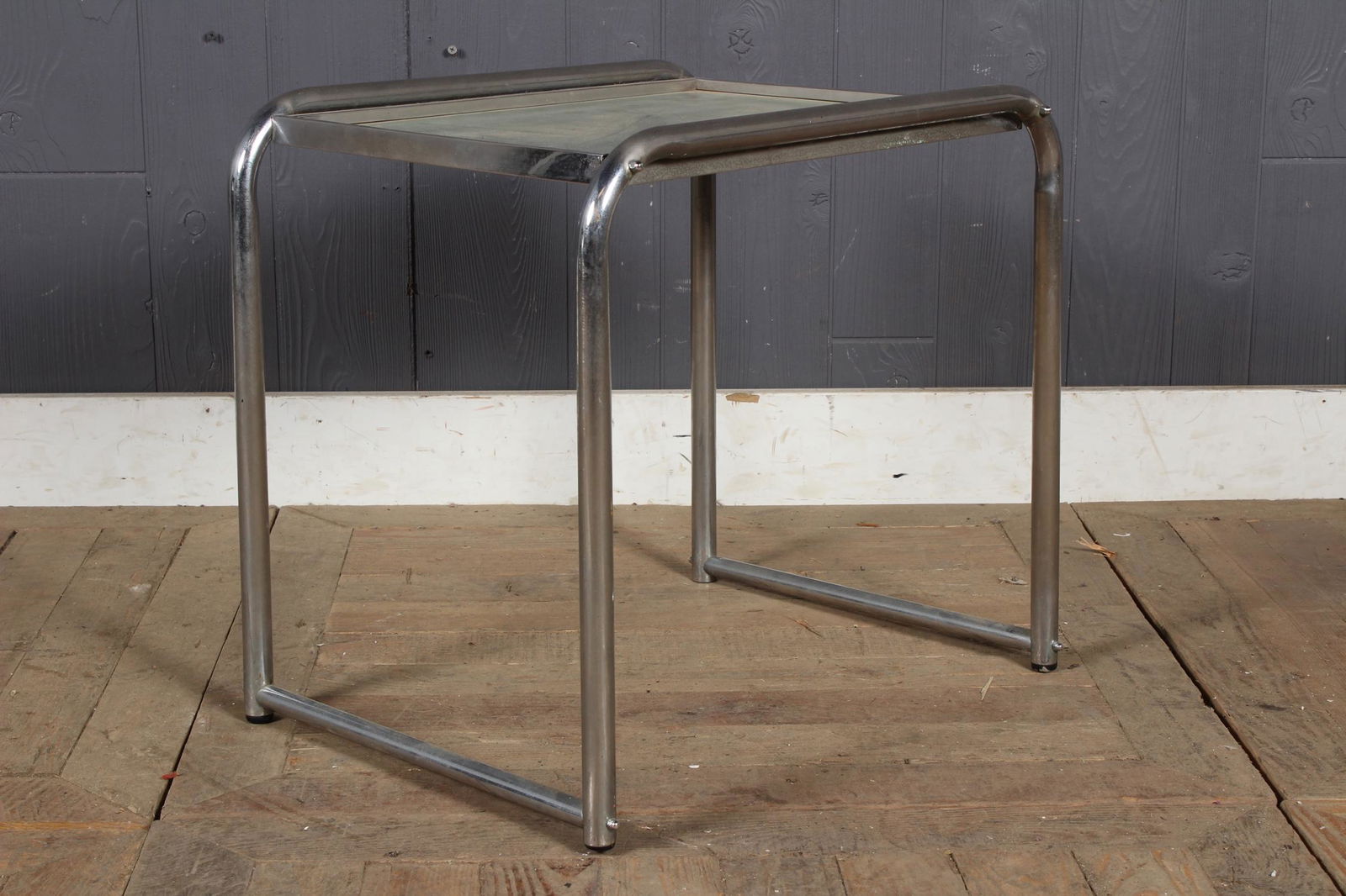 Art Deco Nickel and Glass Side Table (1 of 4)