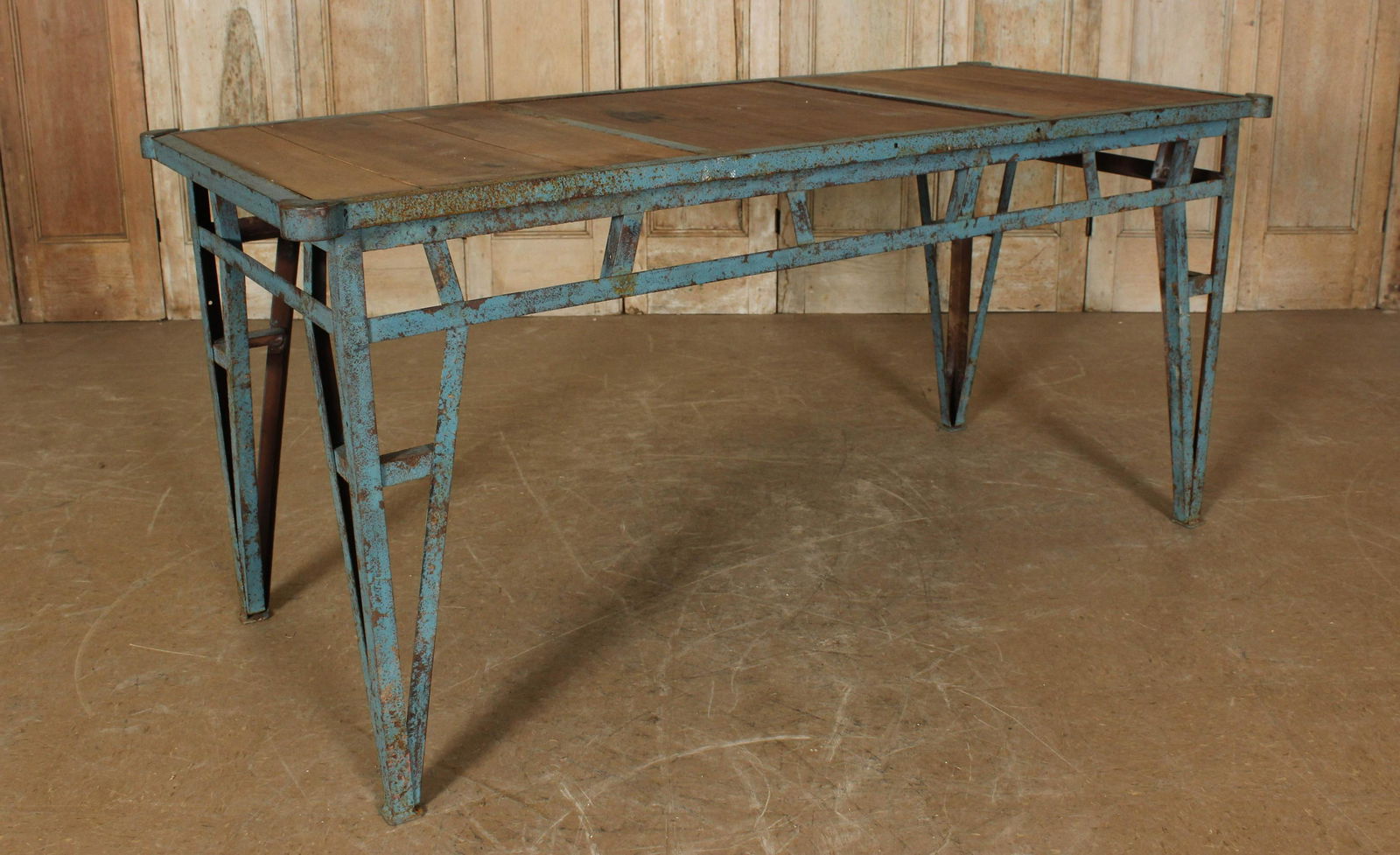 Bridge Span Form Painted Iron Industrial Table (1 of 6)