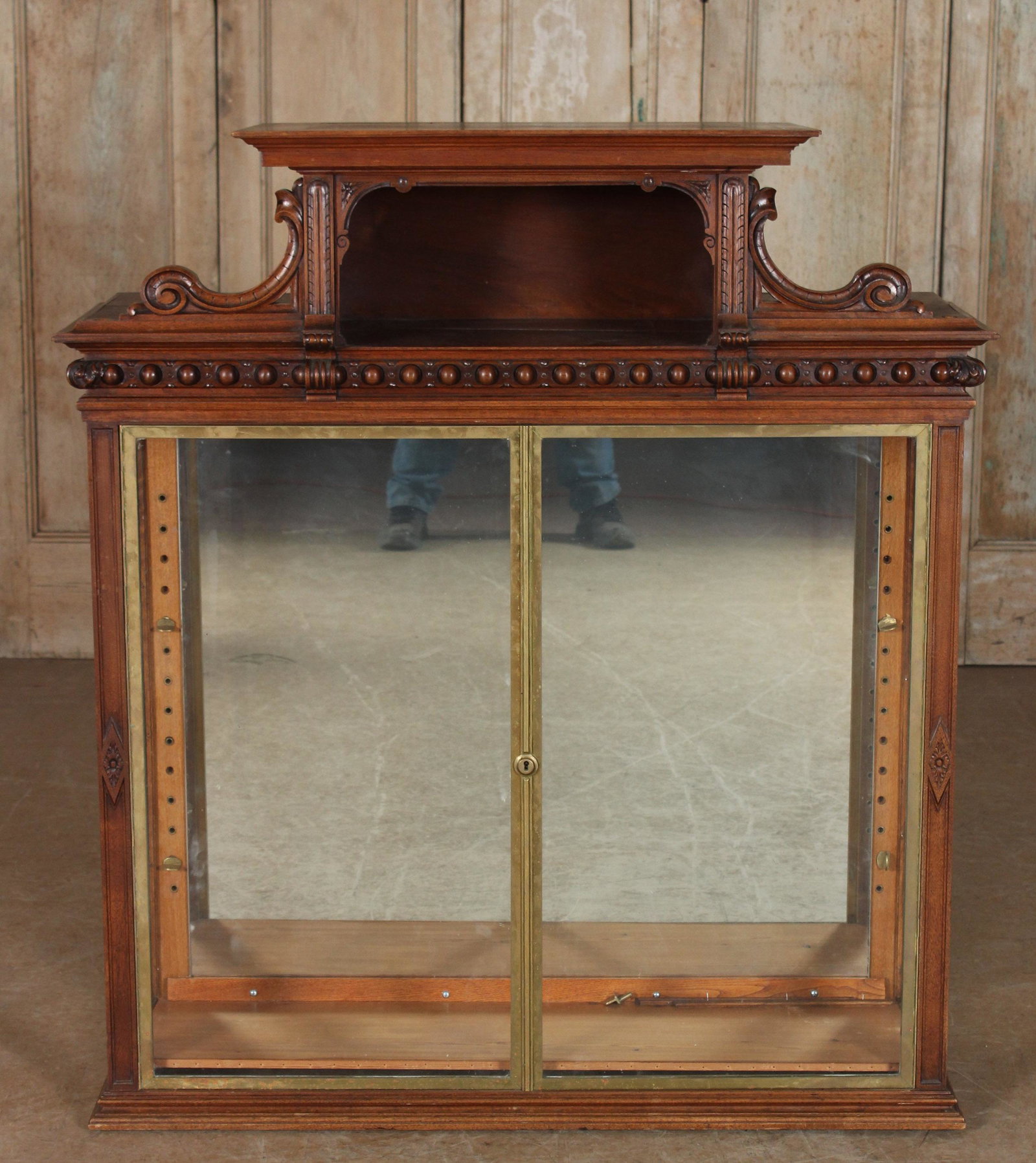 Continental Wall Hung Vitrine: Continental Wall Hung Vitrine. Size: 47.5" H x 43" W x 17" D