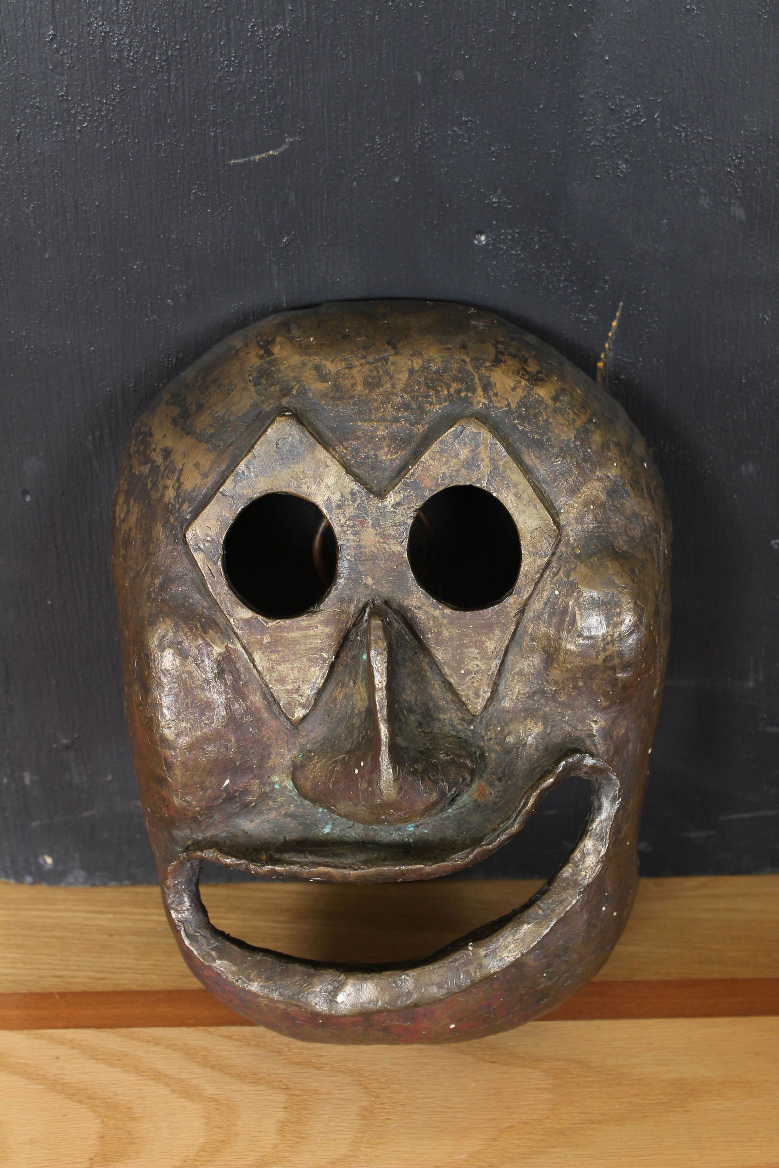 Studio Bronze Homage to The Iriquois False Mask: Studio Bronze Homage to The Iriquois False Mask. Artist unknown. Size: 10.5" H x 6.75" W x 3.25" D