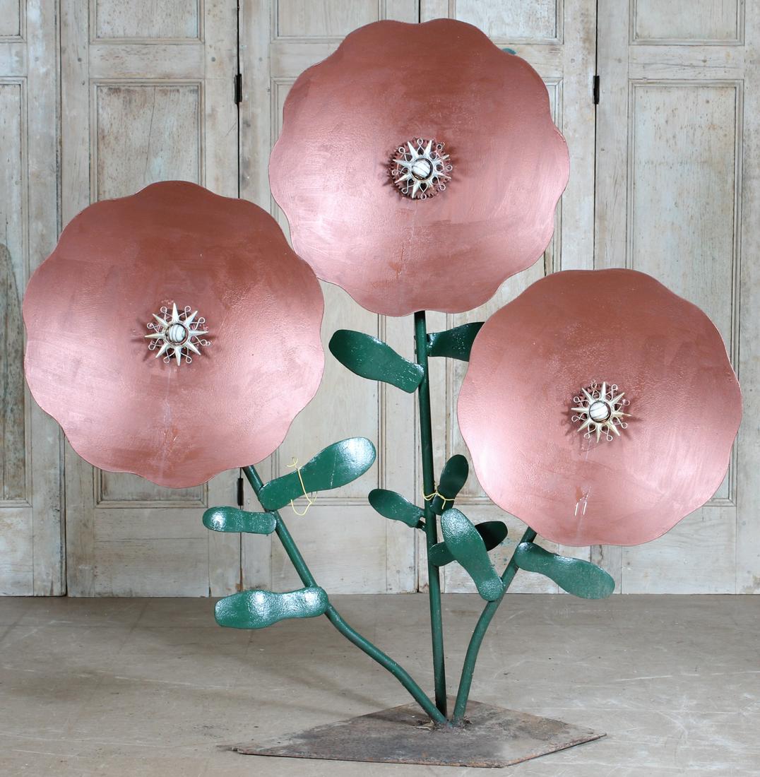 Studio Blooms Found Objects Garden Sculpture: Studio Blooms Found Objects Garden Sculpture. Size: 56.5" H x 53.5" W x 21.5" D