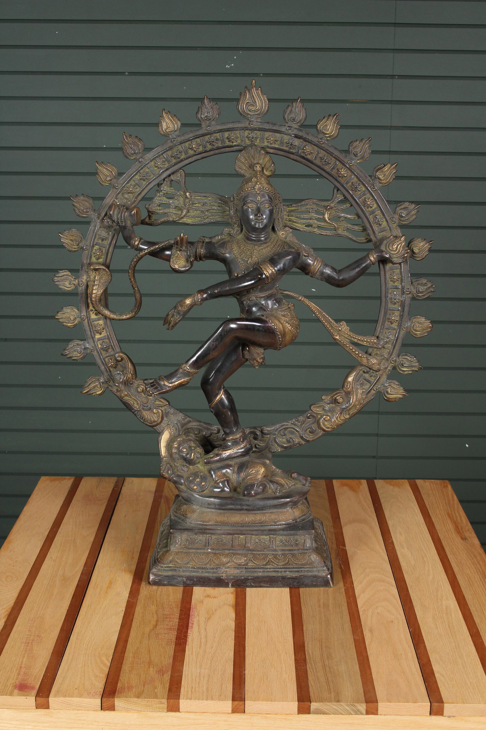 Good and Well Executed Bronze Shiva Nataraja: Good and Well Executed Bronze Shiva Nataraja. Size: 34" H x 27" W x 10" D.