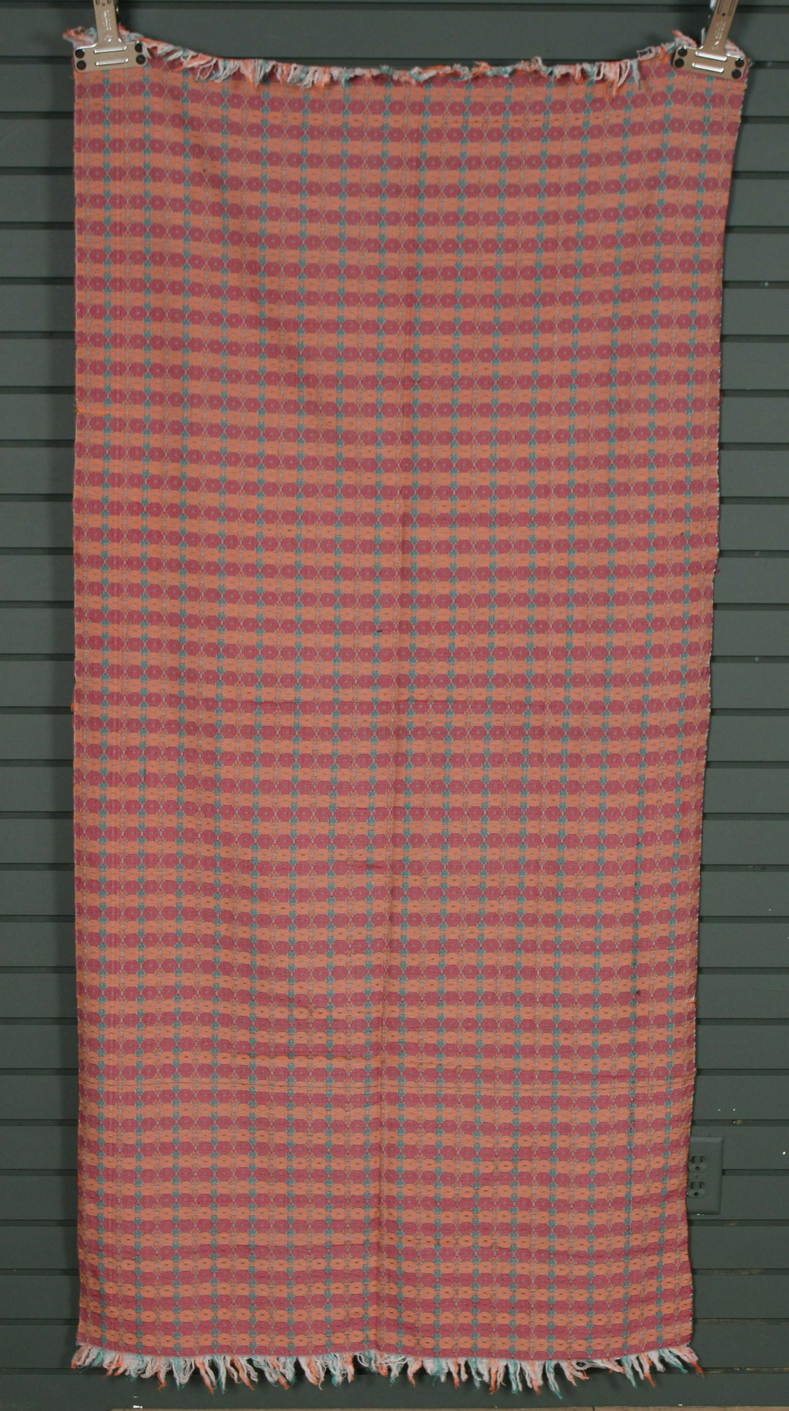 Jacquard Woven Cotton Sarong: Jacquard Woven Cotton Sarong. Possibly Hmong. Size: 36" x 73"