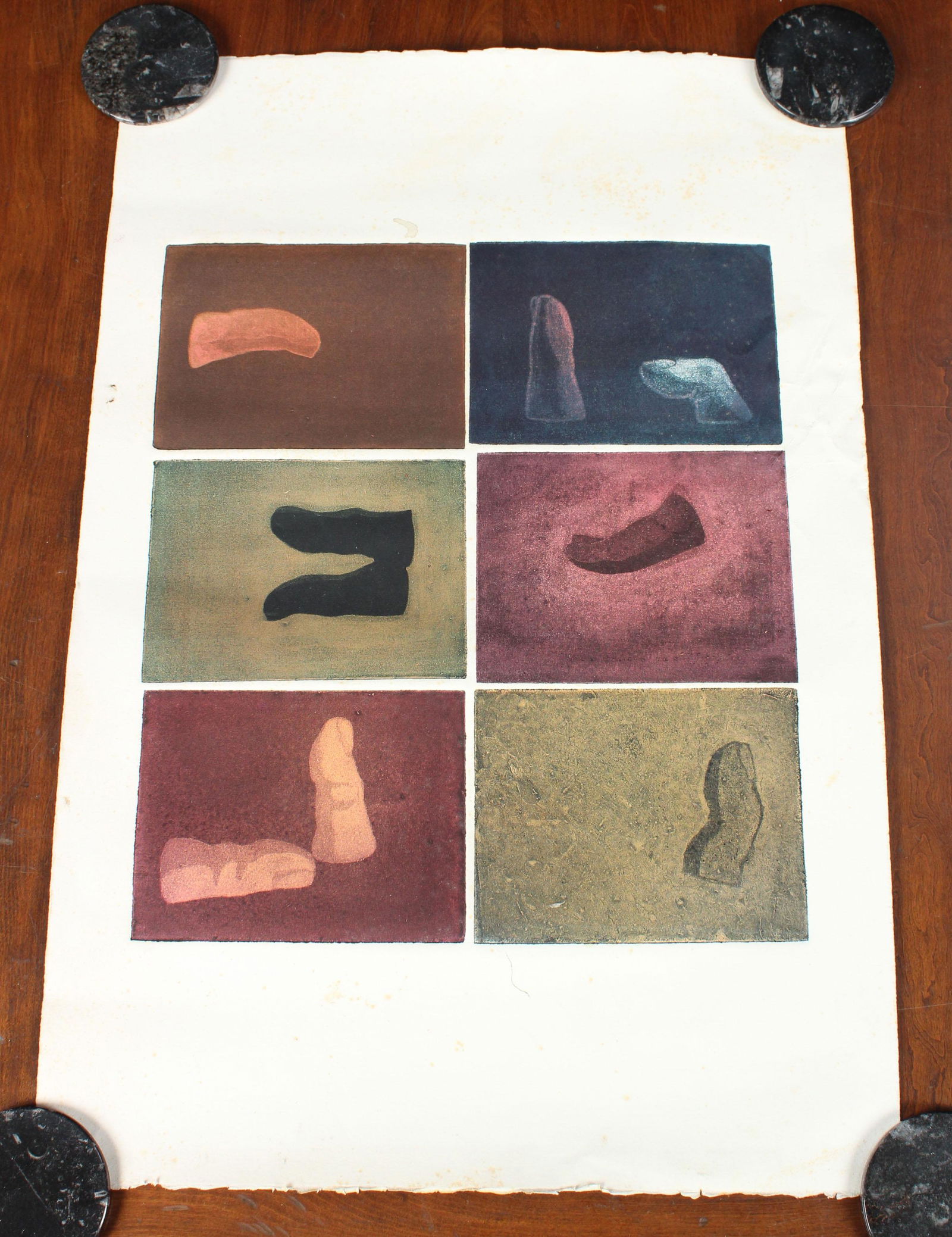 Unknown Artist. All Thumbs Lithograph (1 of 9)