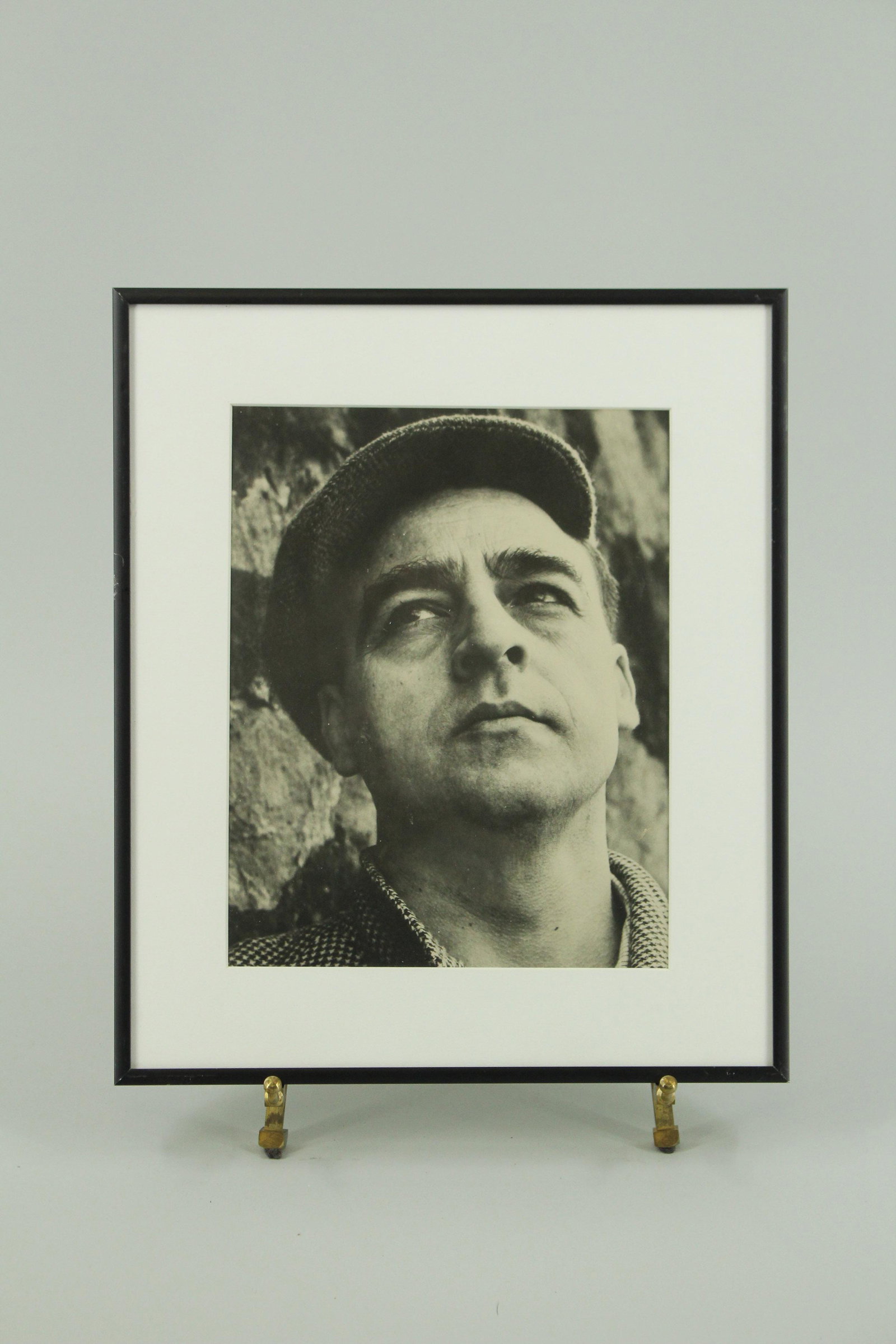 Kenneth Patchen Framed Photograph: Kenneth Patchen Framed Photograph, American poet and novelist. Size: 13.25" x 11.25" frame, 9.25" x 7.25" sight
