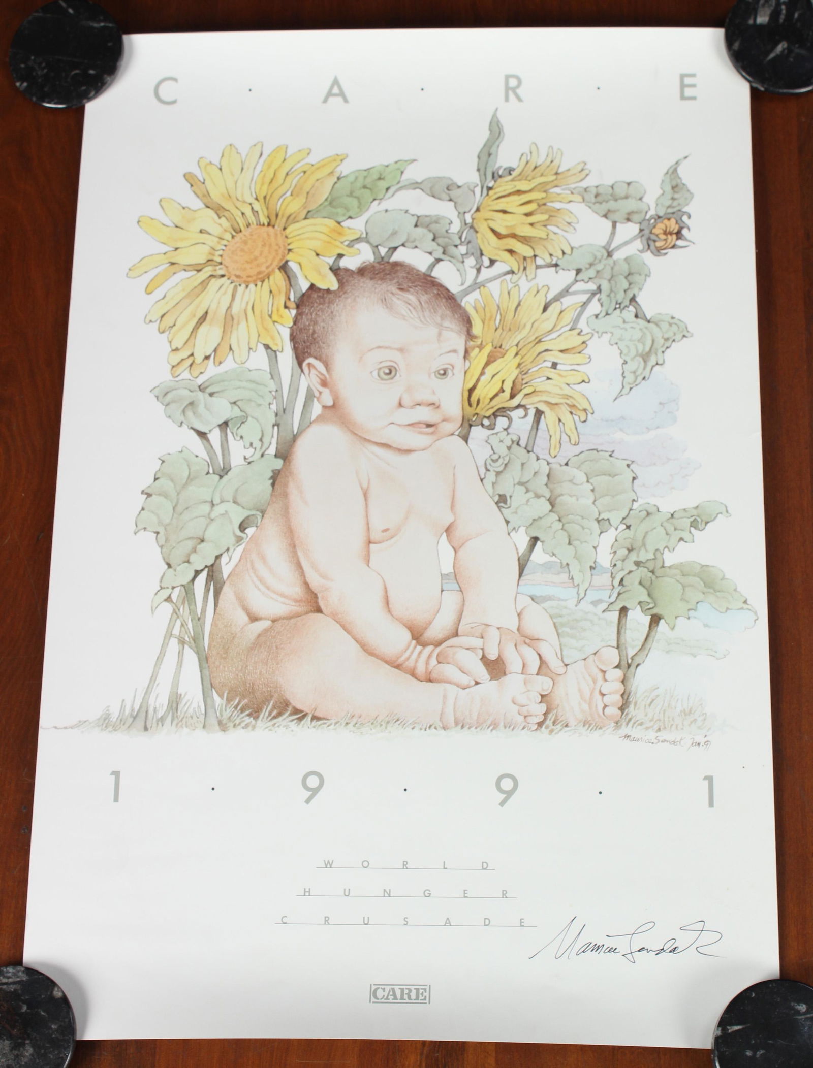 Maurice Sendak Signed 1991 CARE Poster (1 of 4)