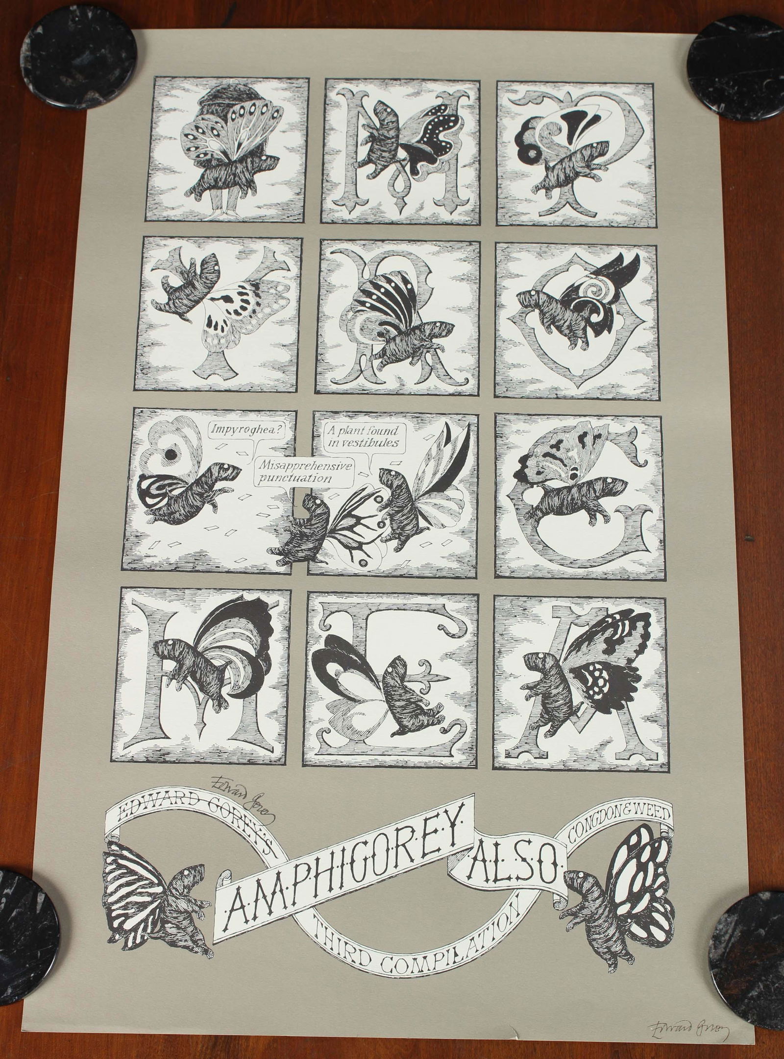 Twice Signed Amphigorey Also Promotional Poster. (1 of 5)